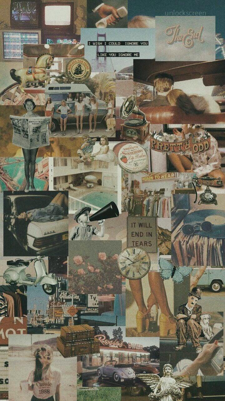 Vintage Aesthetic Wallpapers Collage