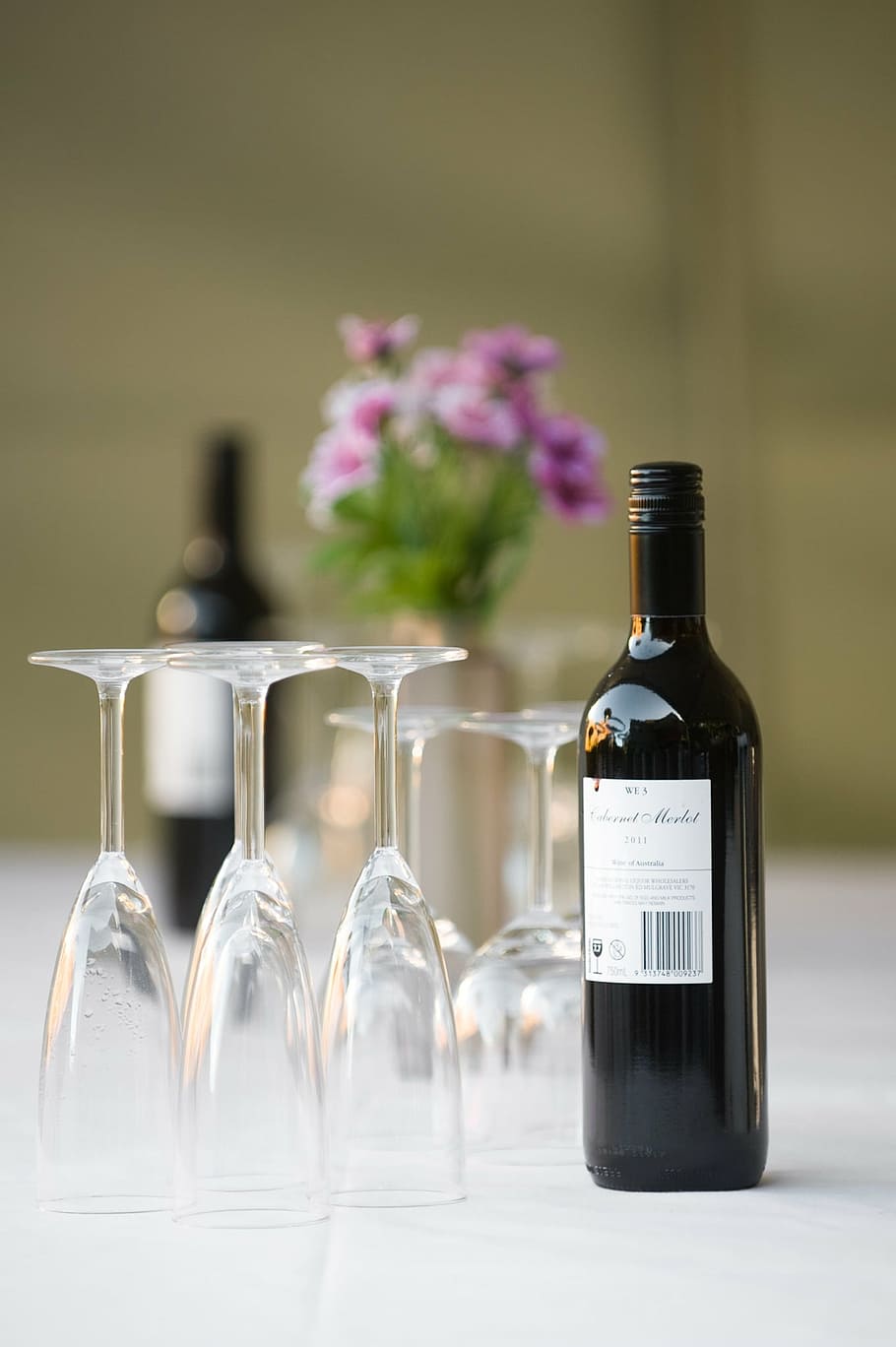 HD wallpaper: selective focus photograph of wine bottle