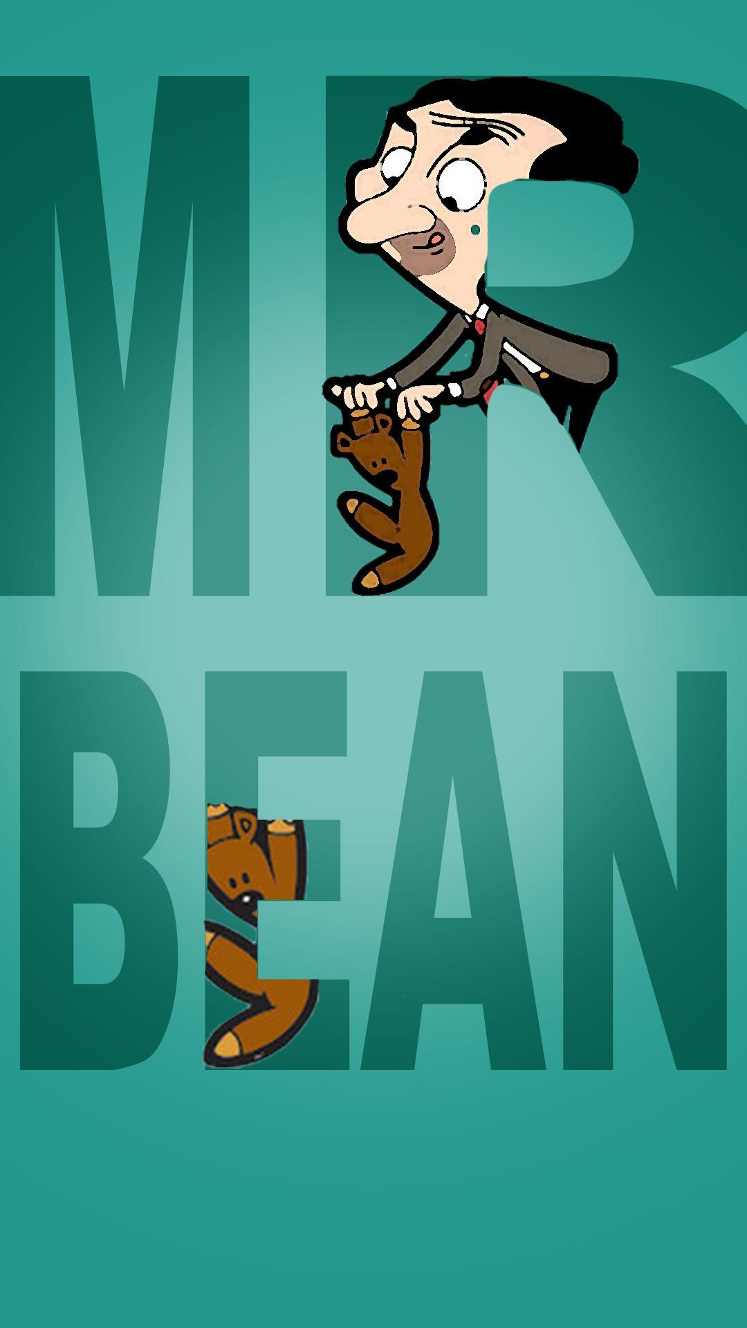 Wallpaper Mr Bean Cartoon With Teddy for Android