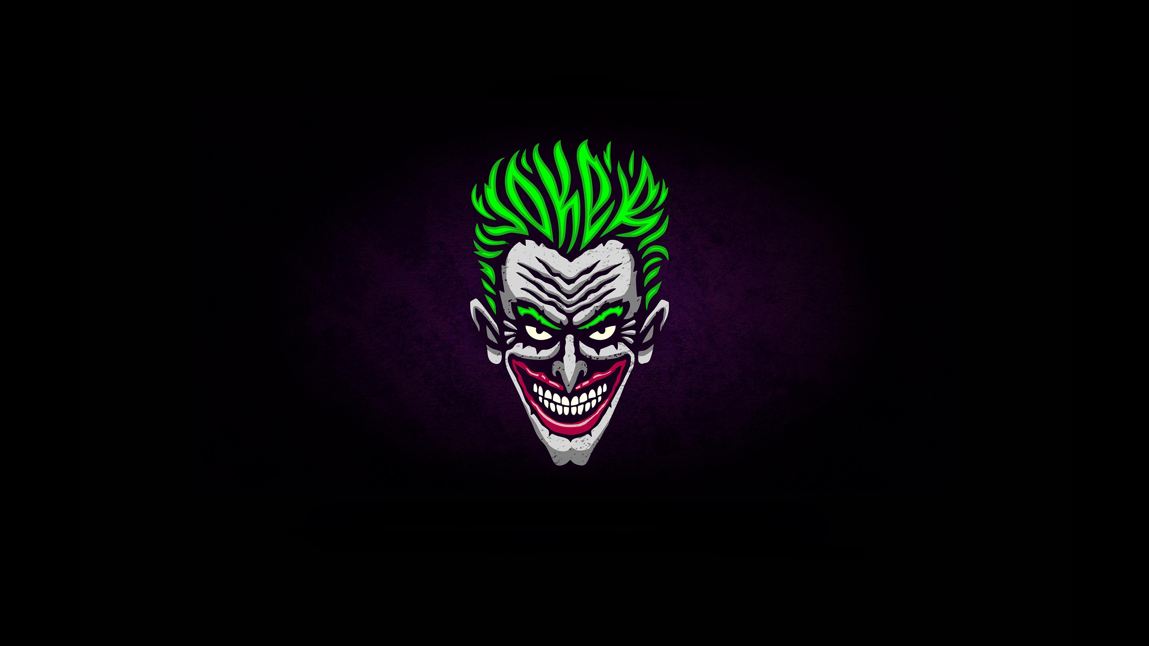 Joker Illustration Minimalist Wallpapers 4k Ultra HD ID:3811