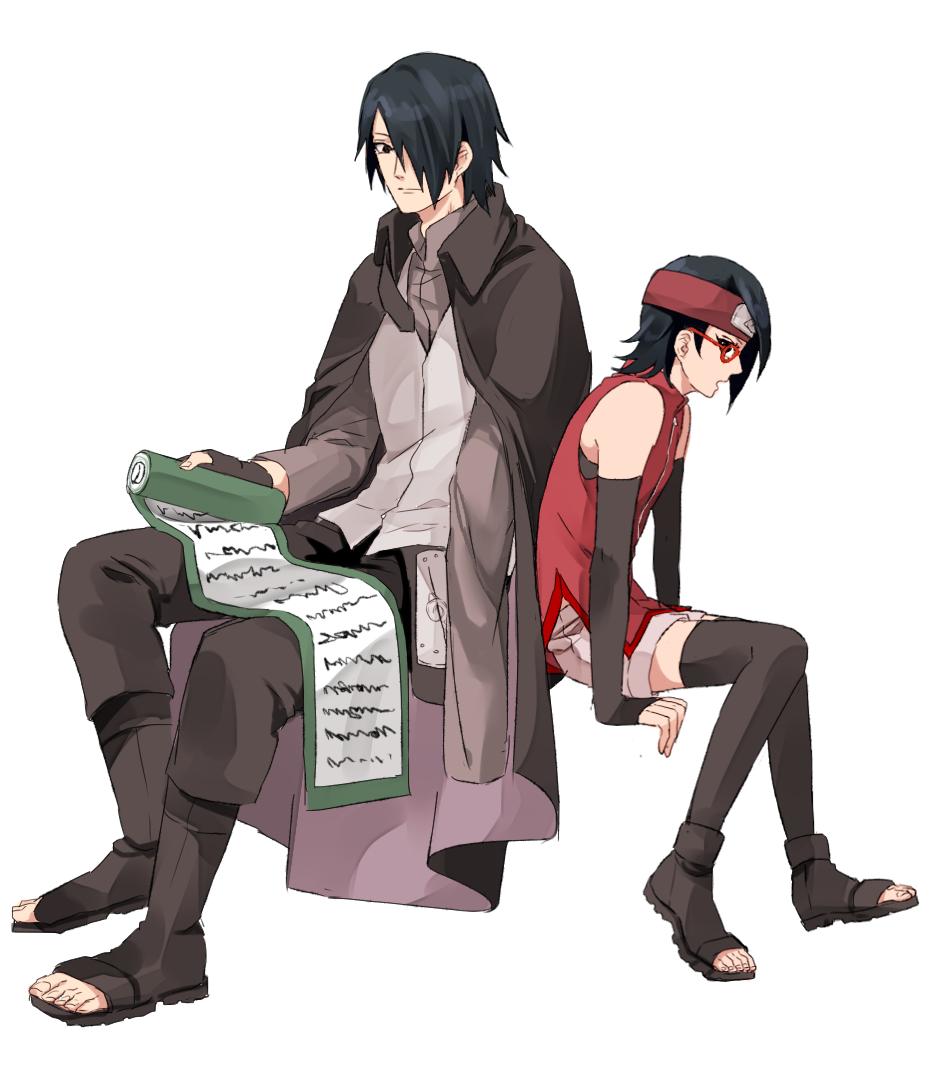 Sasuke With Daughter Sarada IPad Pro • IOS Mode