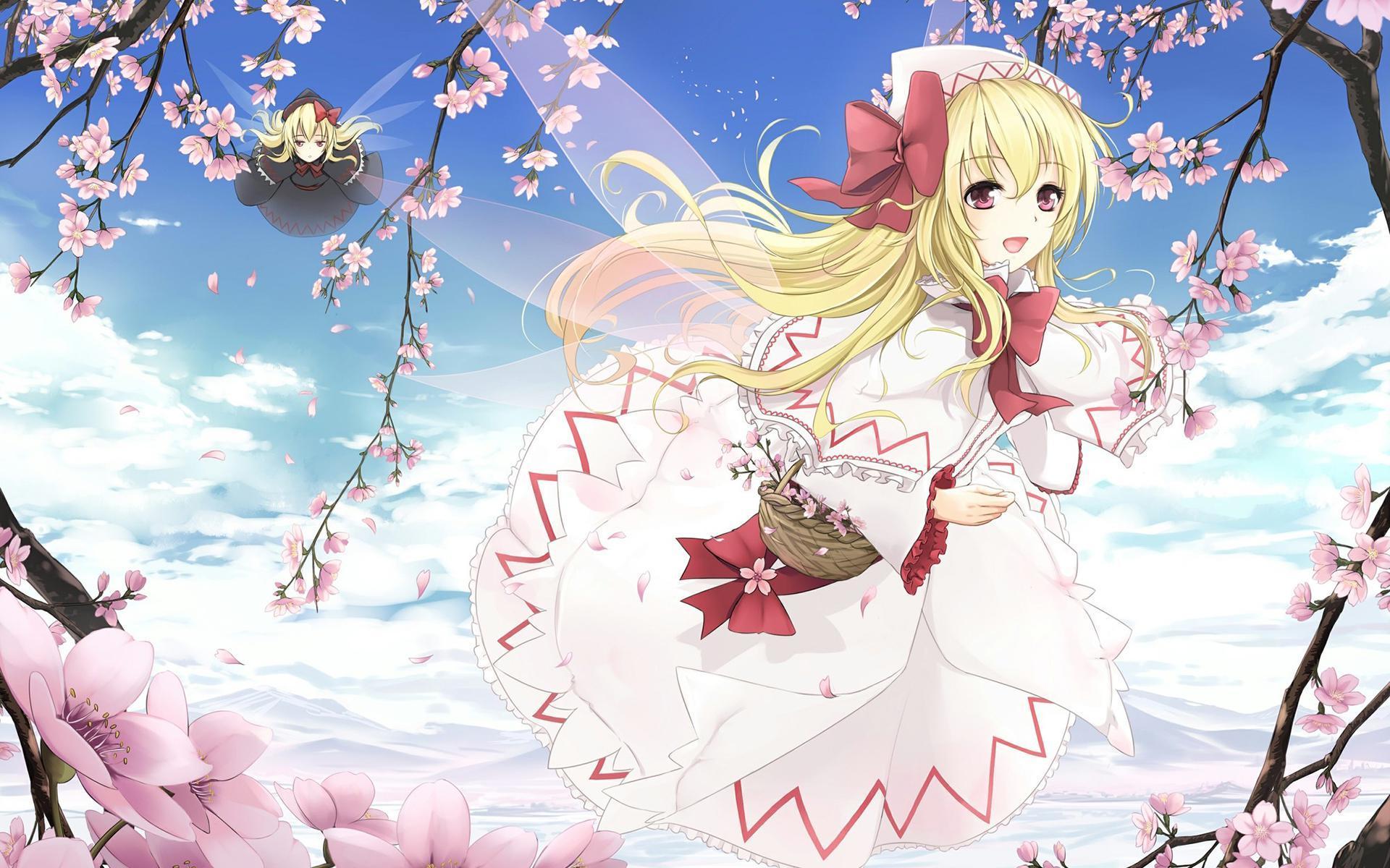Anime Fairy Cherry Blossom Wallpaper Free Anime Fairy Cherry Blossom Background