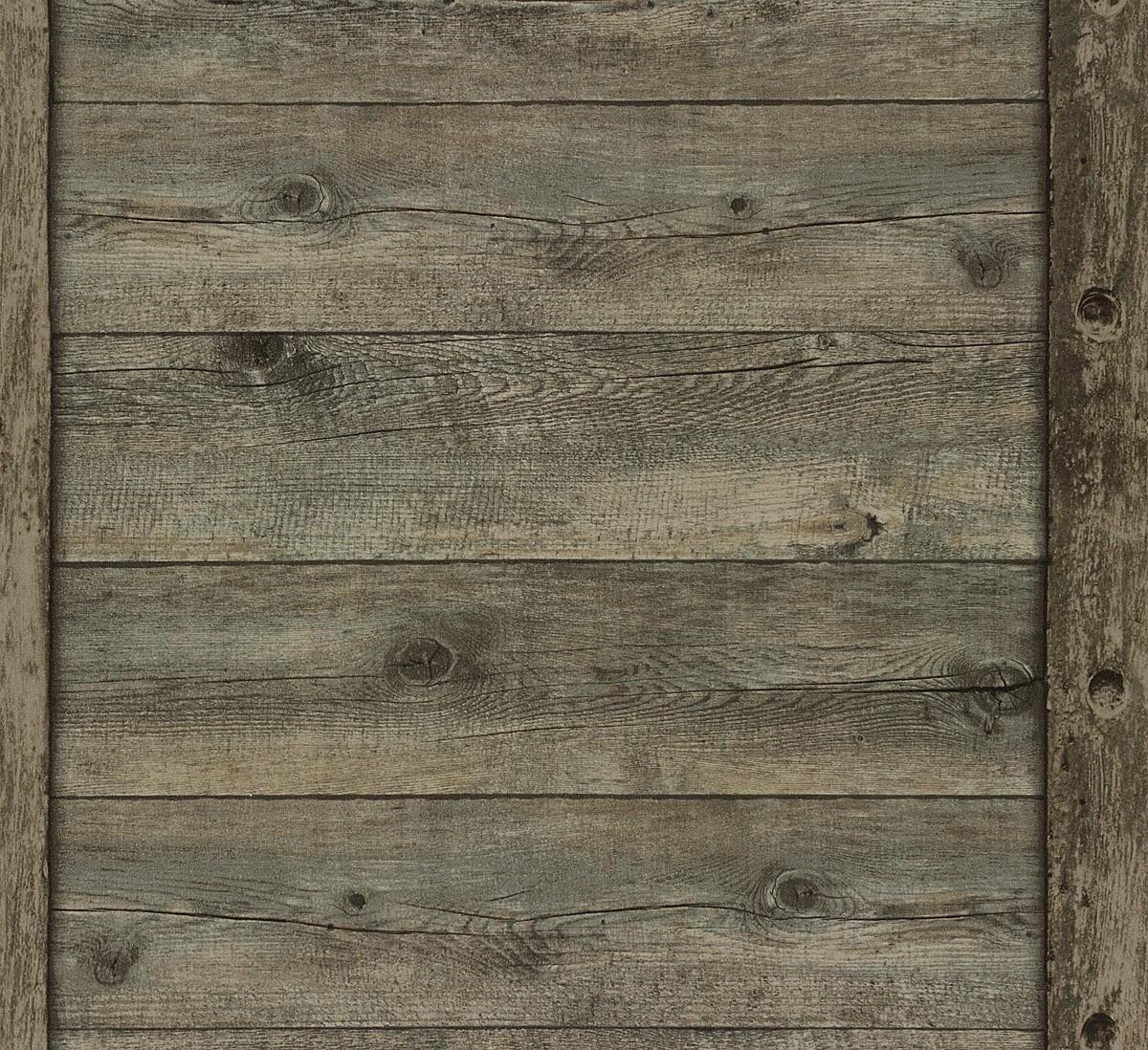 Wallpaper wood board vintage Rasch brown 861419