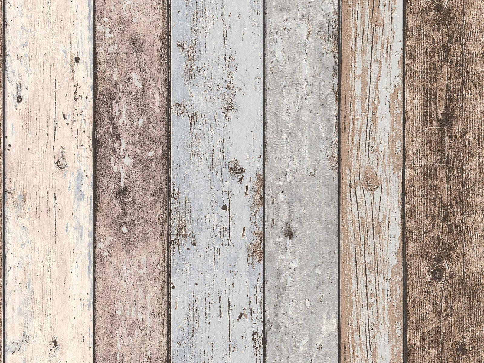 Wallpaper Wooden Style Board Beige Grey AS Creation 8550 39