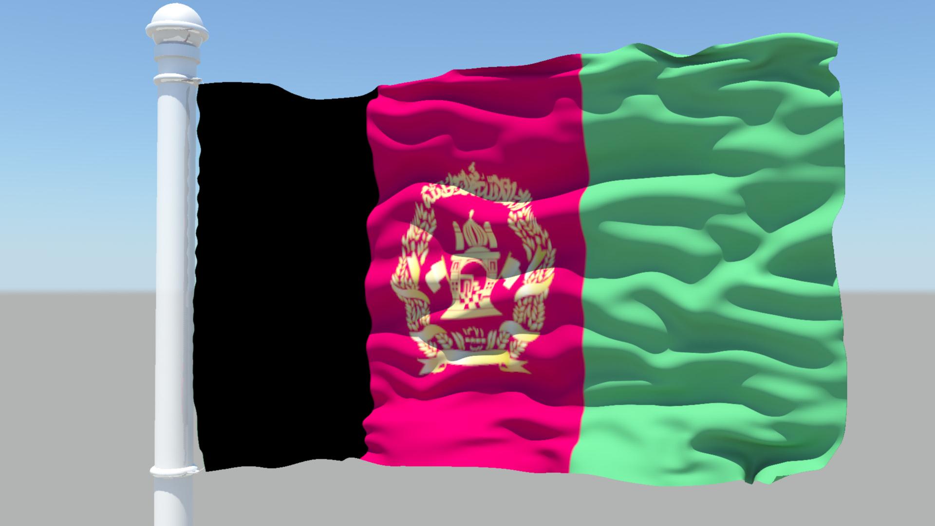 Afghanistan Flag Cgtrader Flag 3D, HD