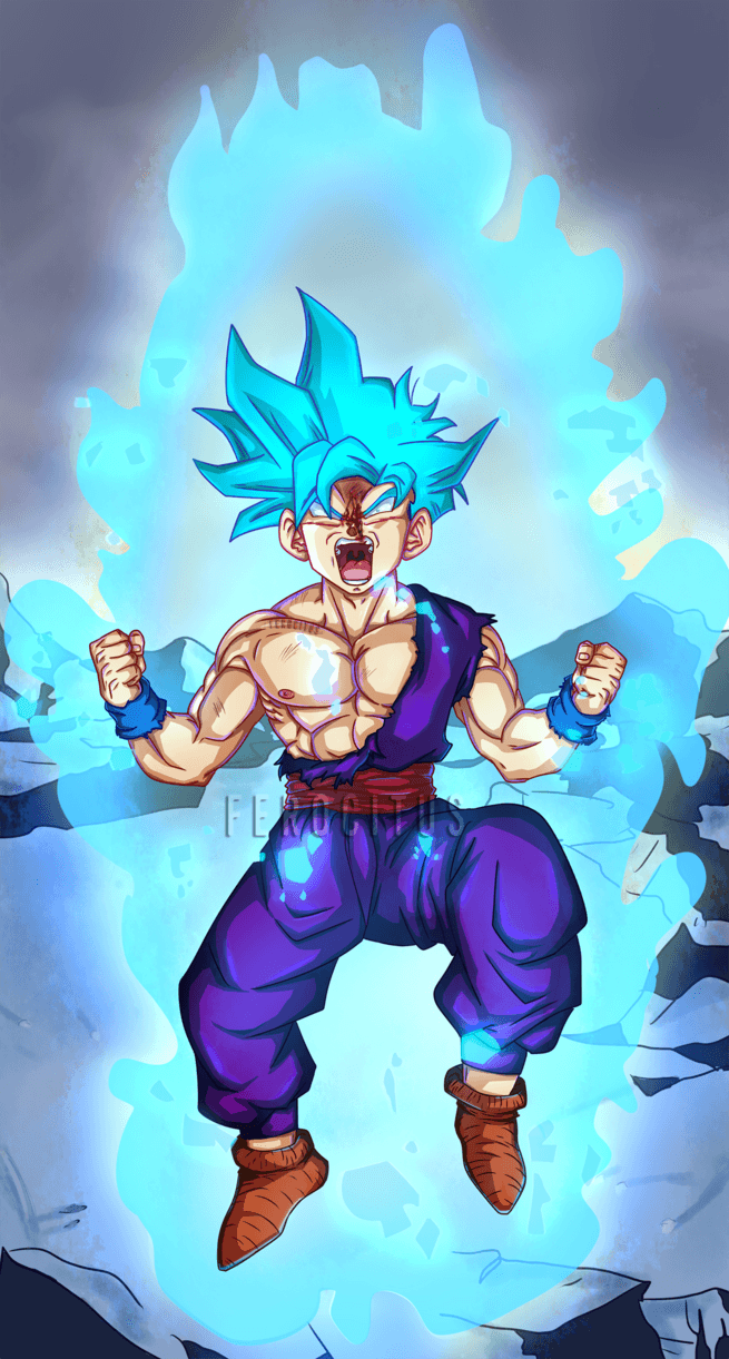 super saiyan blue Gohan by ferocitus. Dragon, Dragon ball