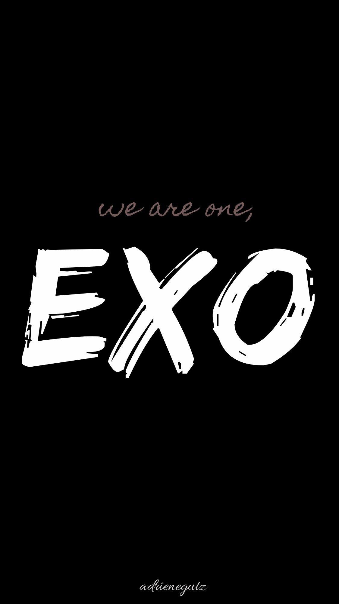 Simple Black and white we are one exo wallpaper