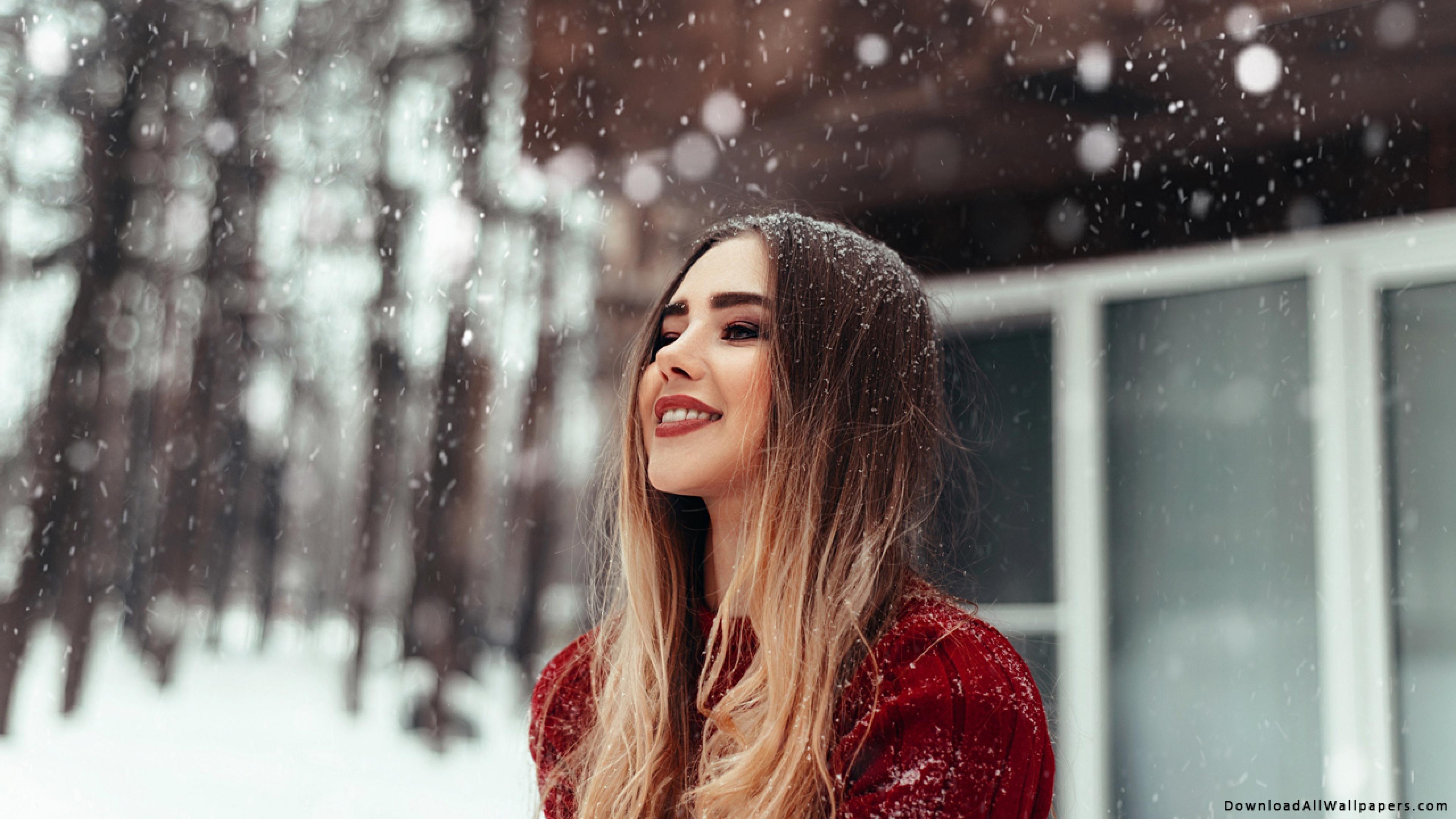 Red Lips, Smiling, Beautiful Girl, Cute Girl, Beautiful
