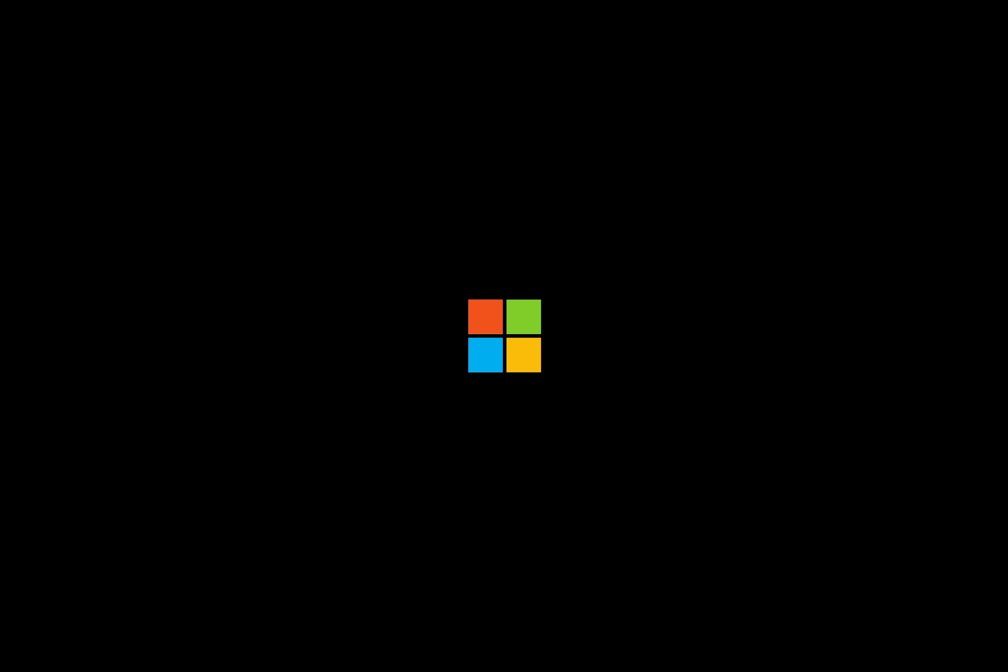 Microsoft Logo 4k 3:2 Black Wallpaper