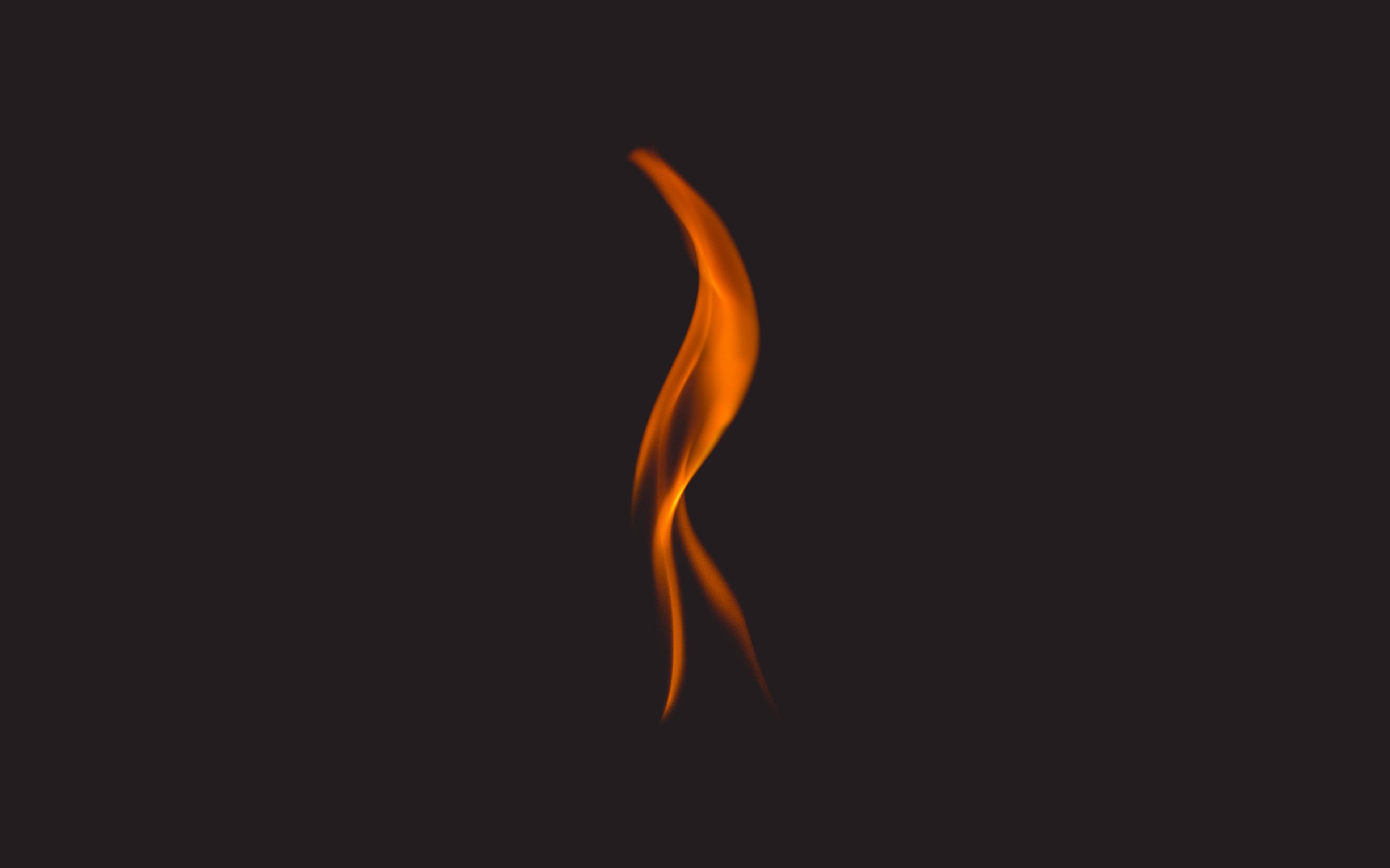 Download wallpaper 3840x2400 fire, flame, dark background