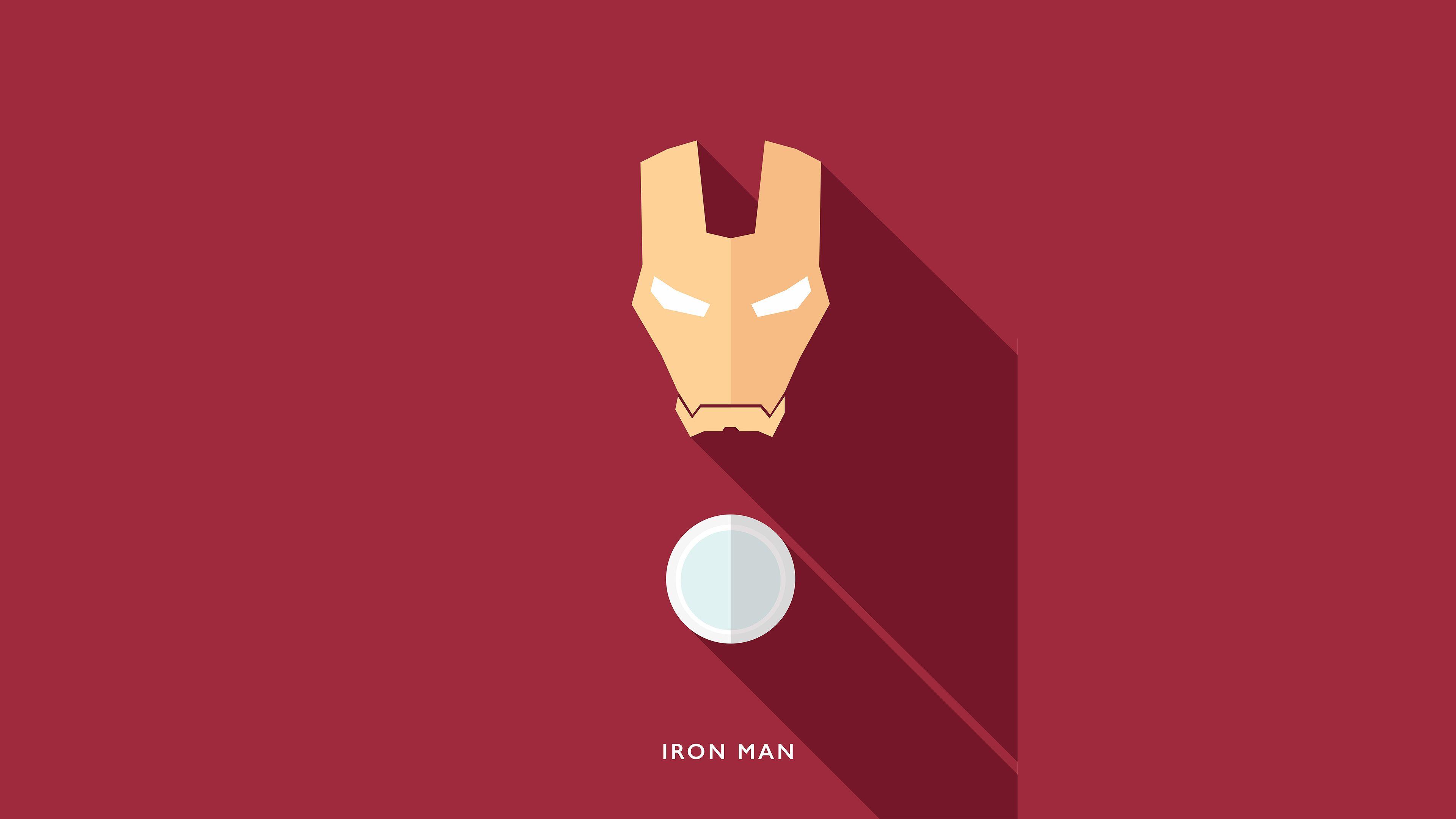 Iron Man Minimalists 4k superheroes wallpaper, minimalist