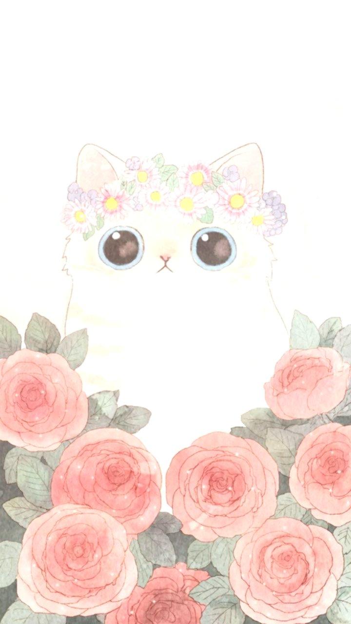 Trend iPhone Wallpaper Cute Cat Wallpaper Cute Cat Roses