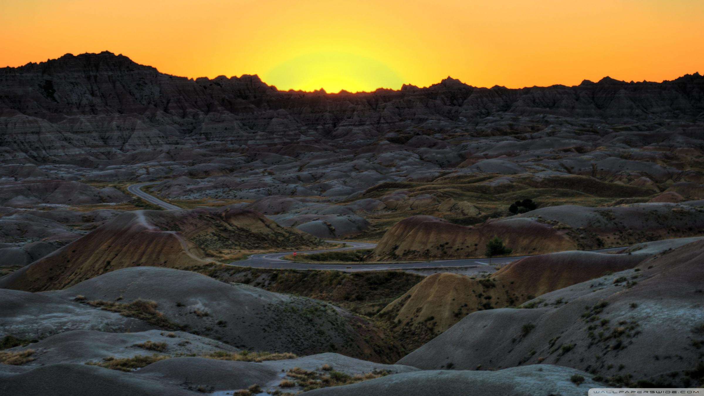 Badlands National Park Sunset, South Dakota Ultra HD Desktop