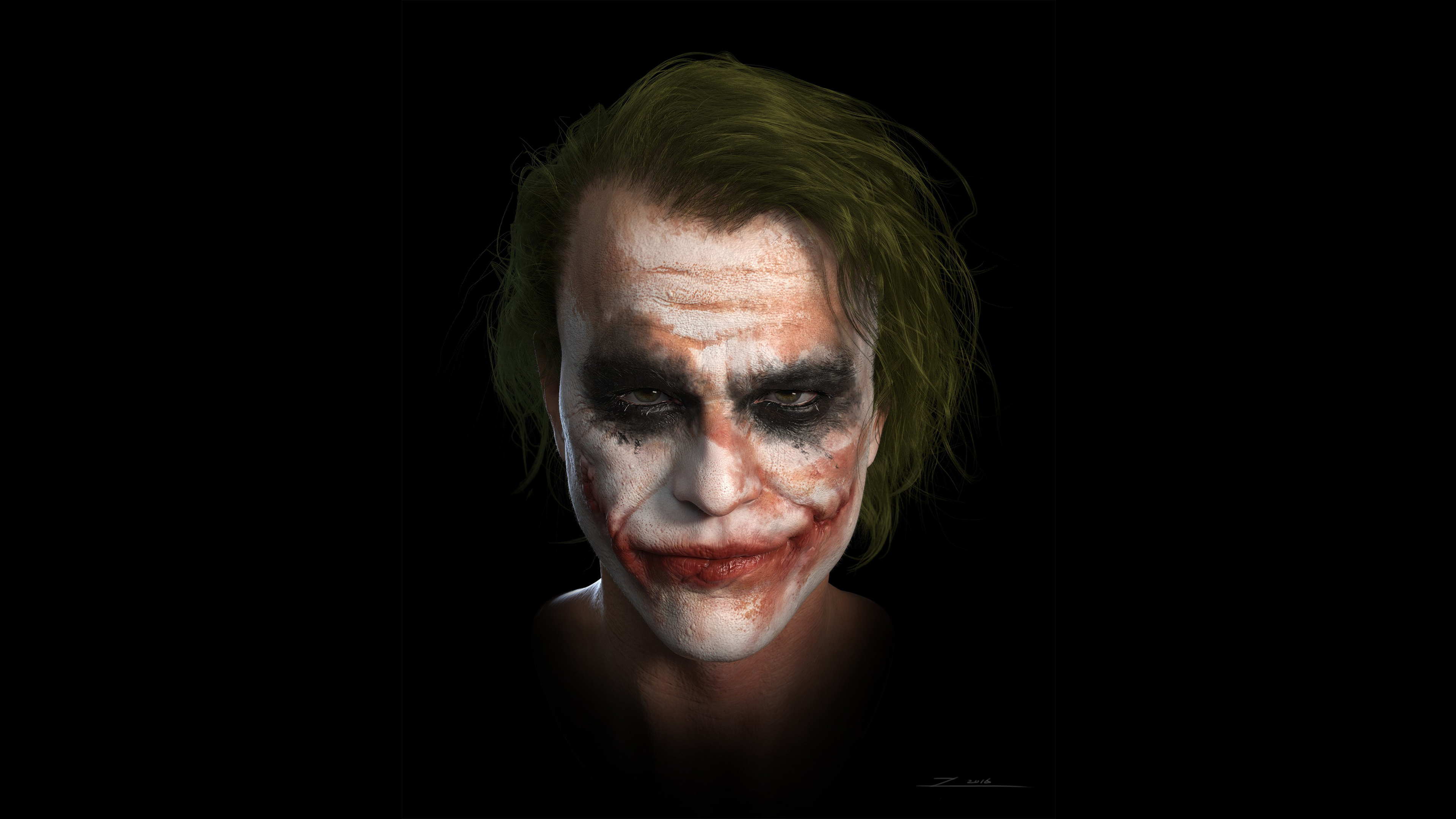 Joker Heath Ledger 4k Art, HD Superheroes, 4k Wallpapers