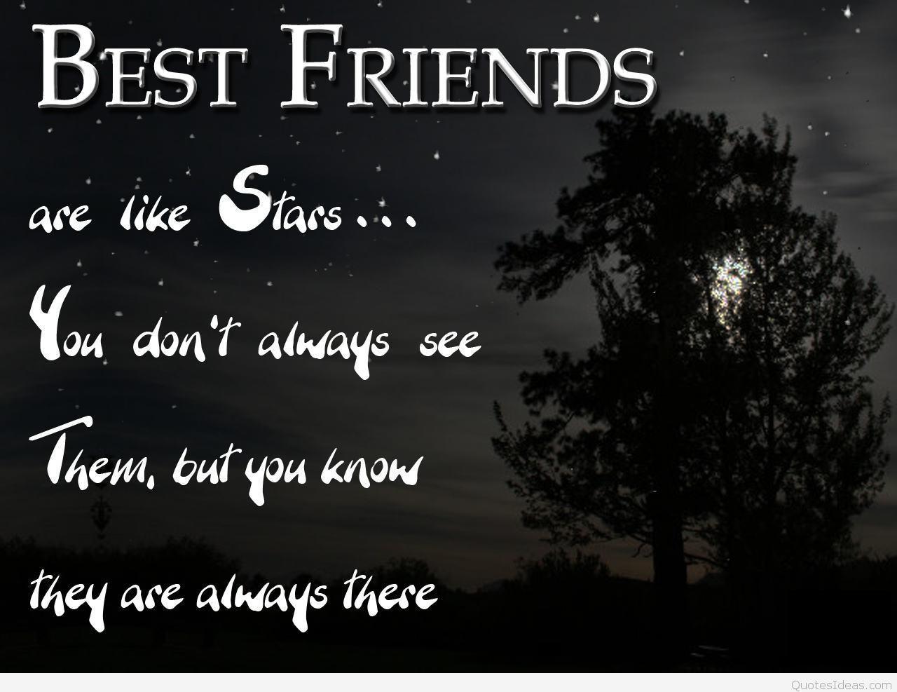 Best Friends Wallpaper With Quote Are Like Stars