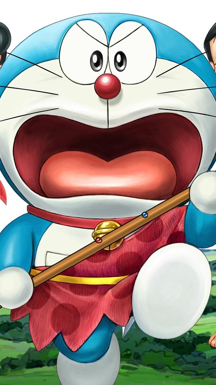 Doraemon, Primitive 750x1334 IPhone 8 7 6 6S Wallpaper