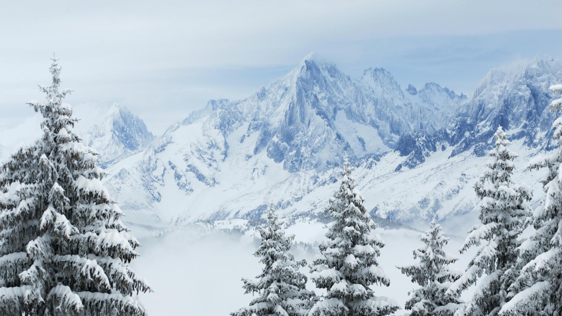 Mountain Winter Scenery HD Wallpaperx1080