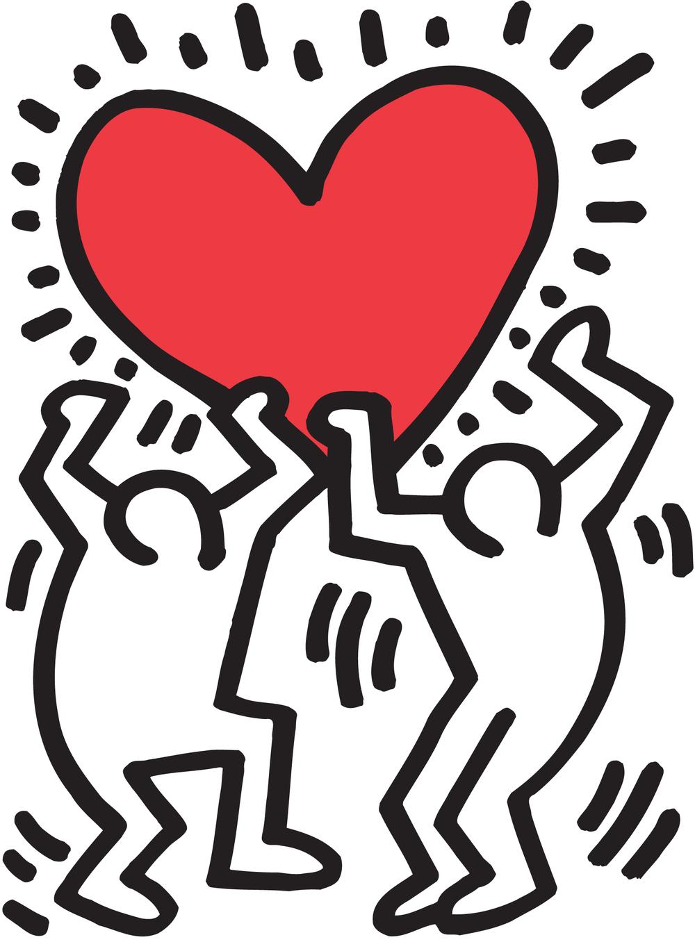 Keith Haring Holding Heart, HD Wallpaper