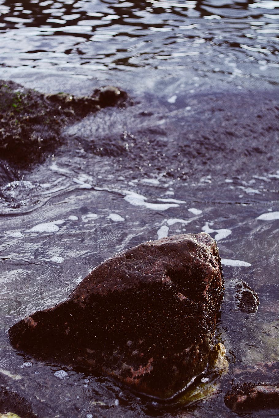 HD wallpaper: sea, wallpaper, vsco, rock, waves, water