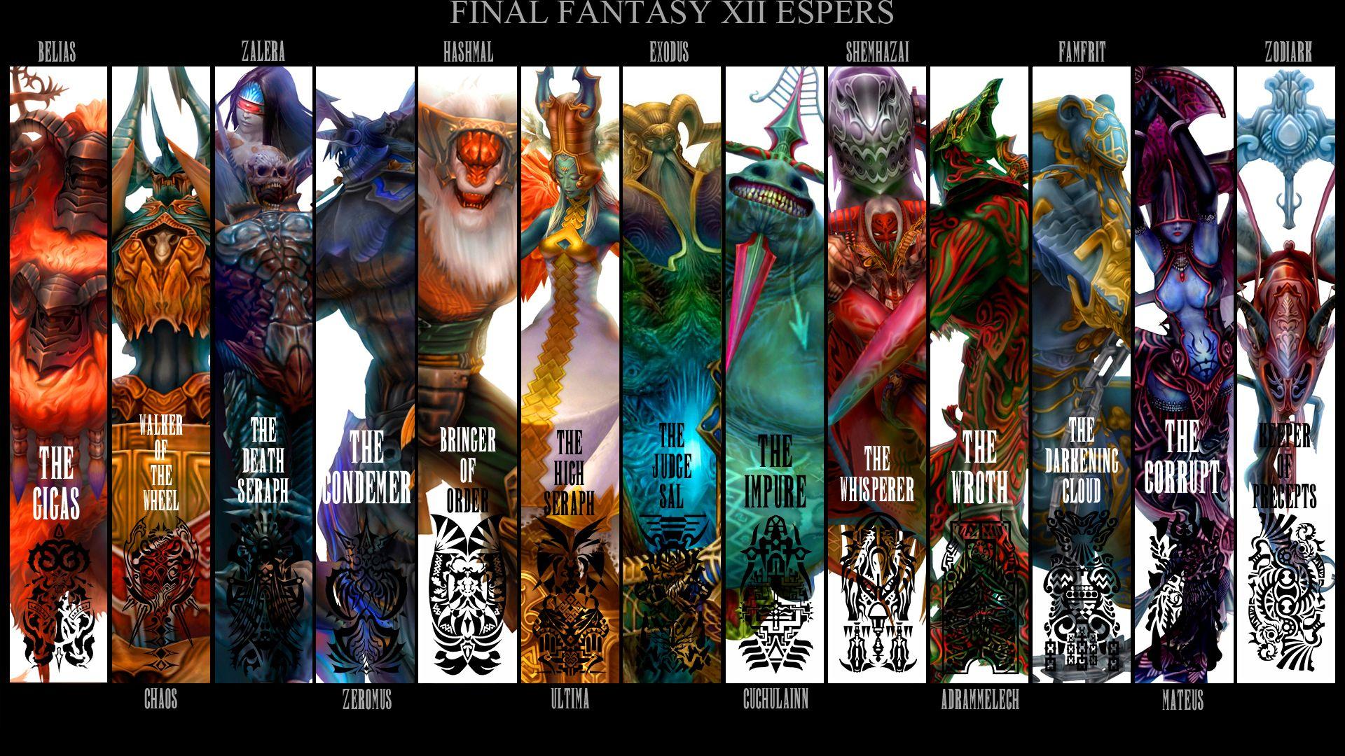 Final Fantasy Xii HD Wallpaper Zodiac Age Espers, HD