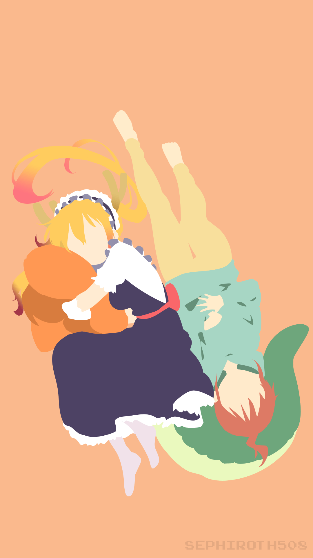 Kobayashi San Chi No Maid Dragon Mobile Wallpaper