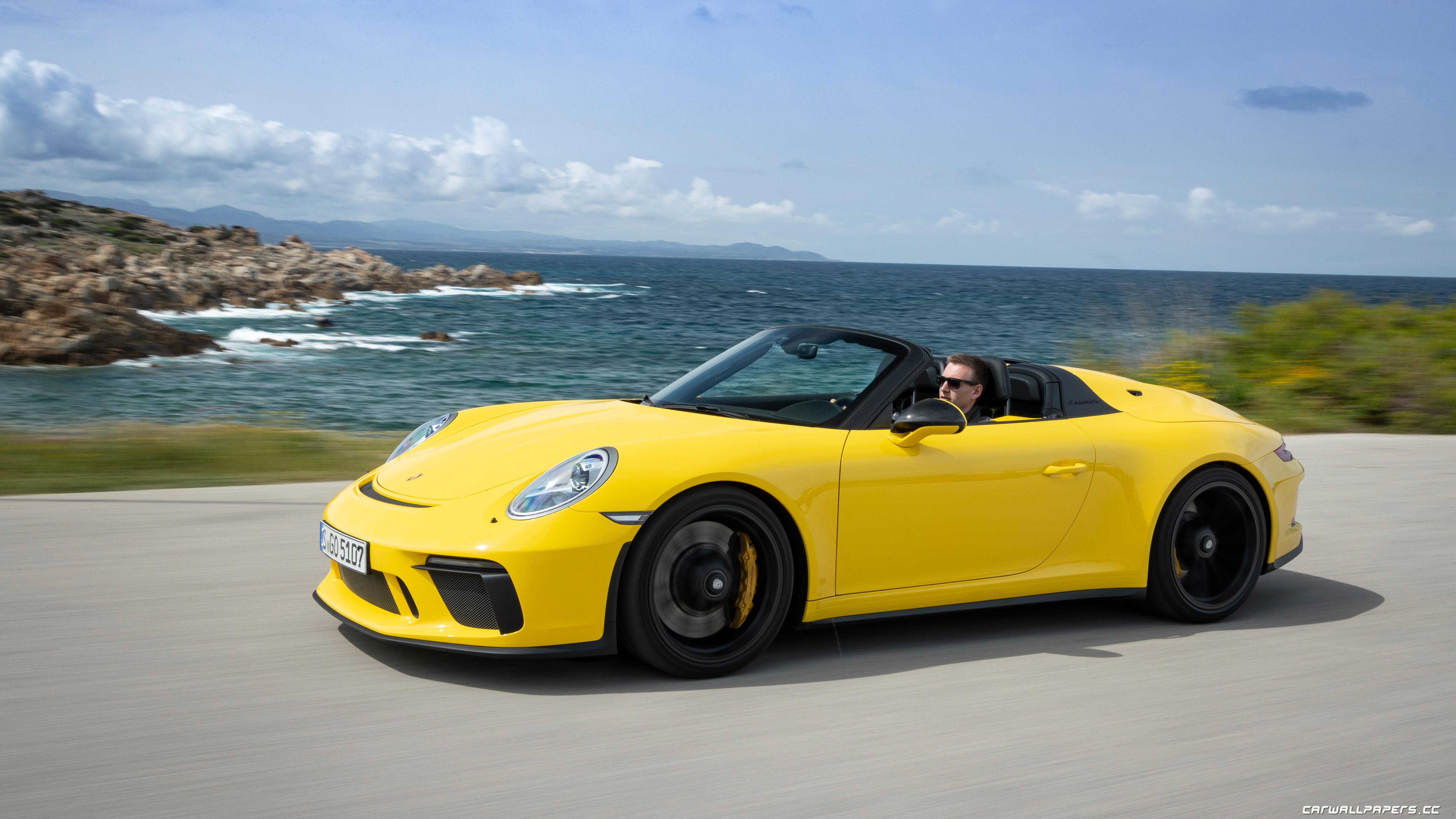 Cars desktop wallpaper Porsche 911 Speedster Racing Yellow