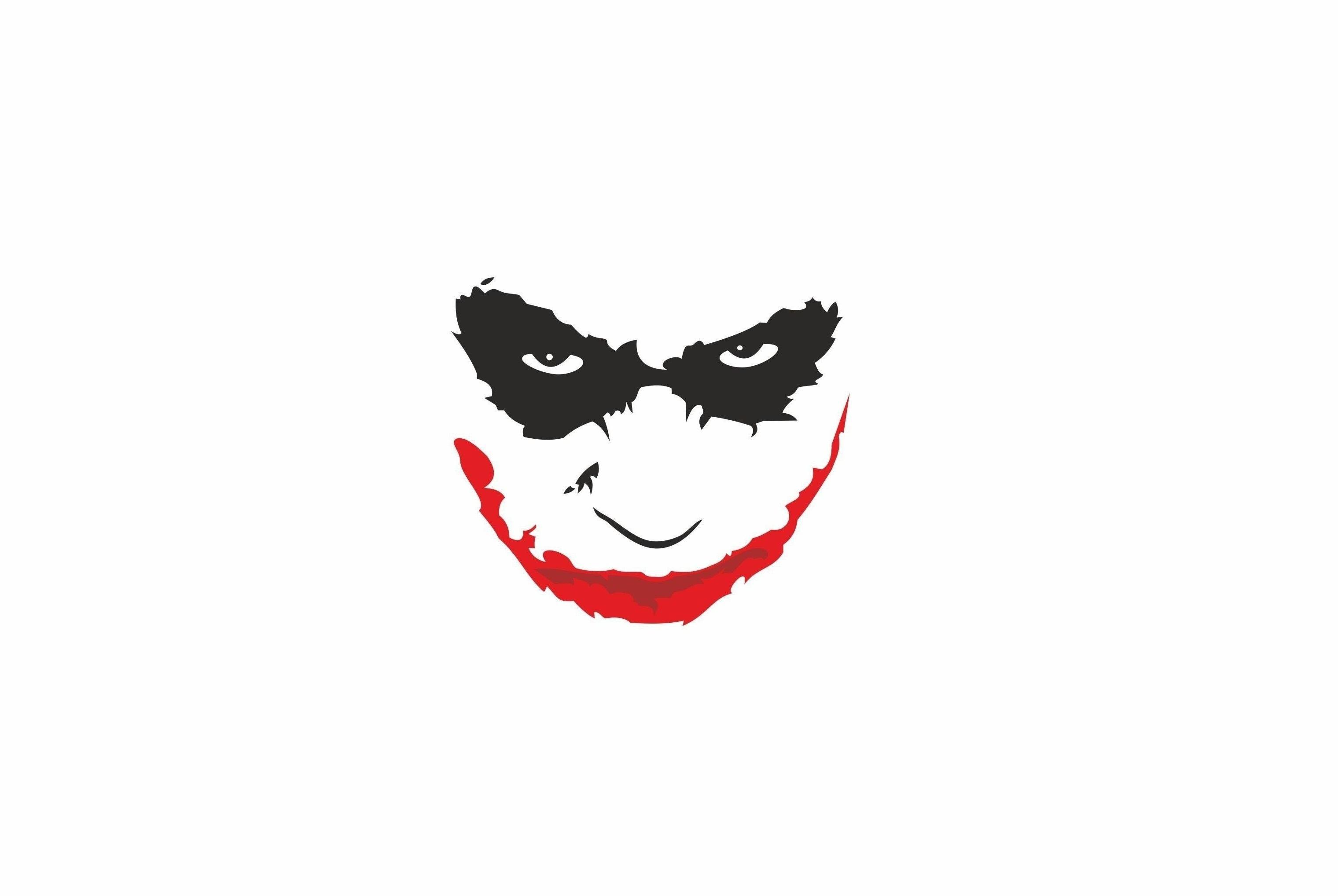 Red Eyes Joker Black Abstract Minimalism Batman HD