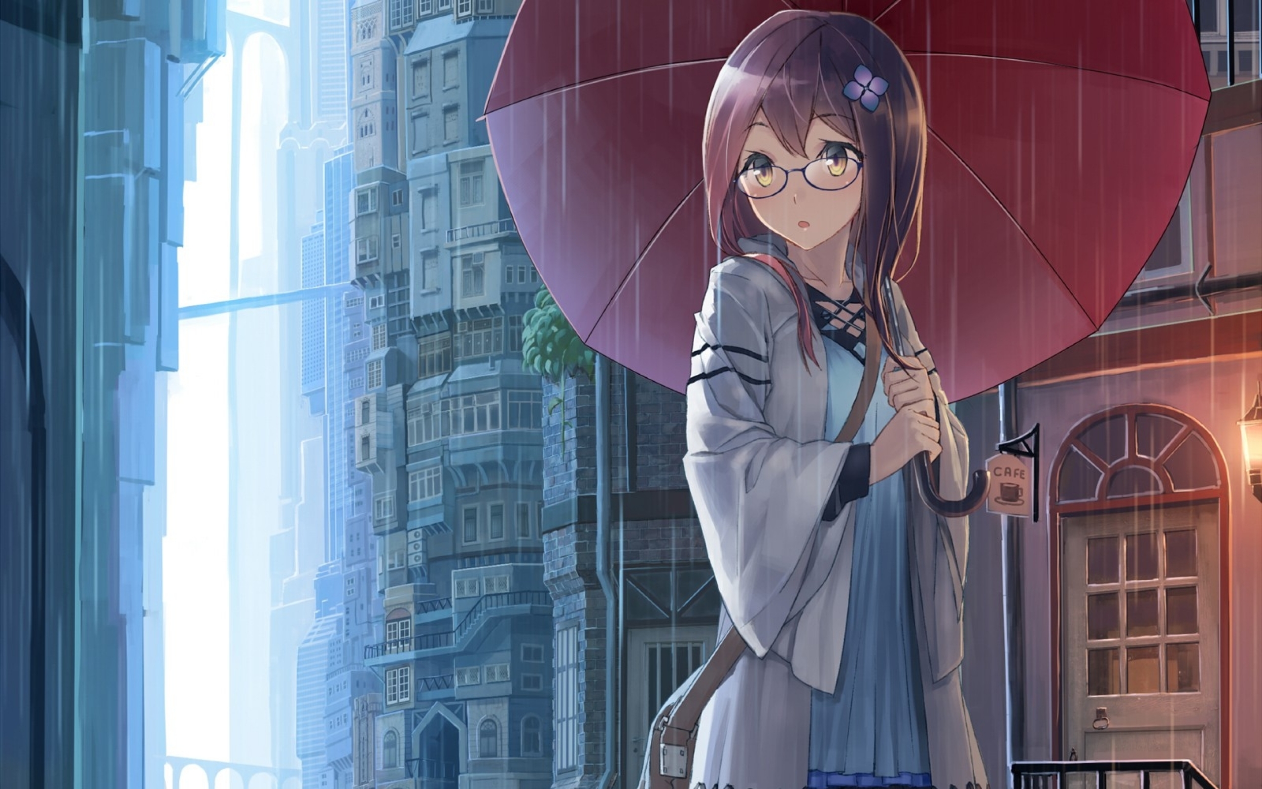 Fantastic Anime Rain Wallpaper, HD Wallpaper & background
