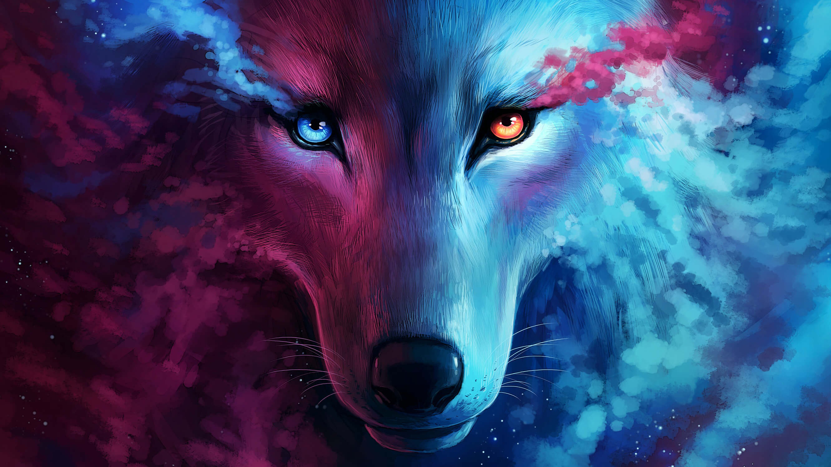 The Galaxy Wolf, HD Artist, 4k Wallpaper, Image