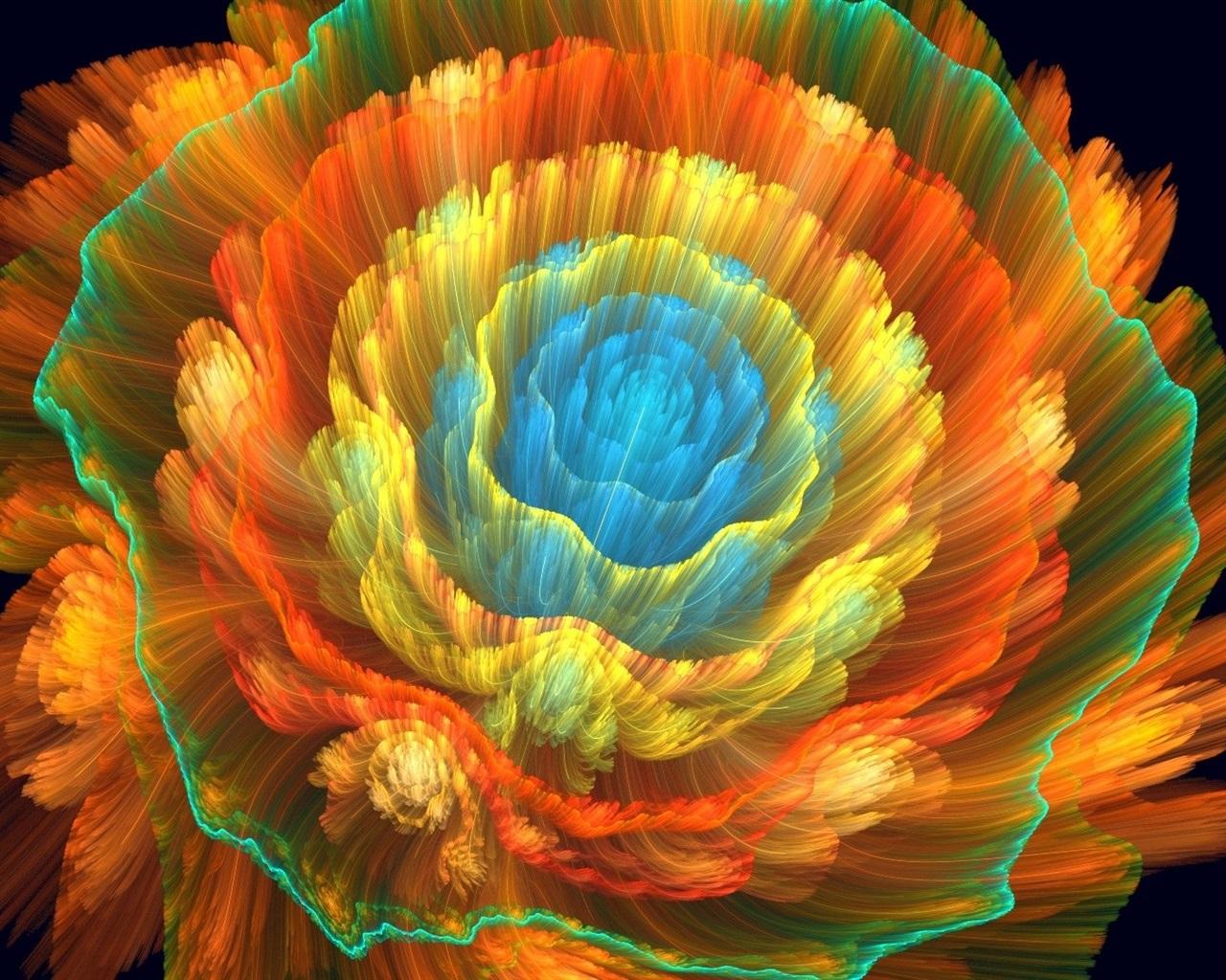 Wallpaper Beautiful abstract flower, colorful 1920x1080 Full
