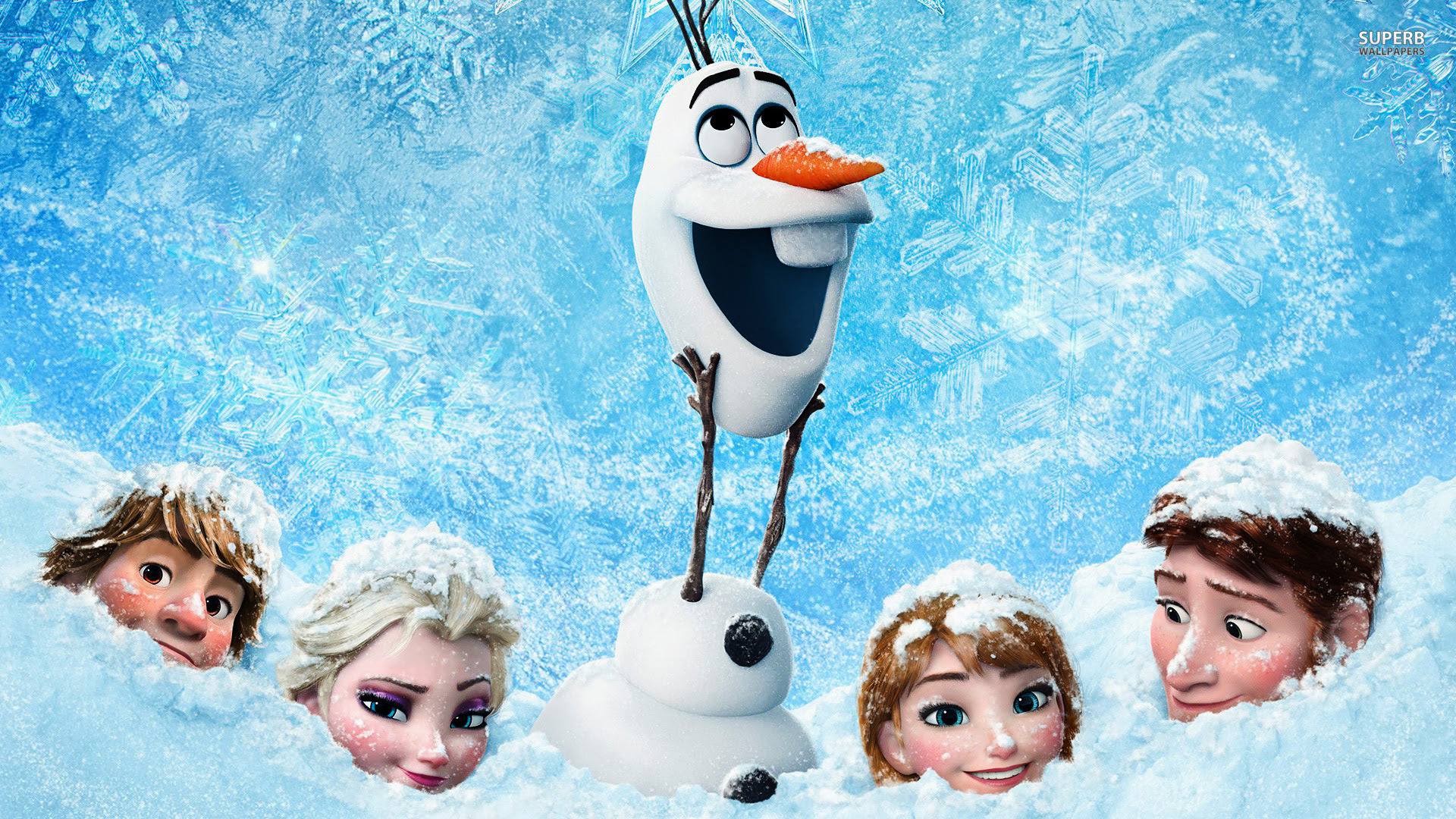 Amazing Wallpaper Frozen Characters In Snow