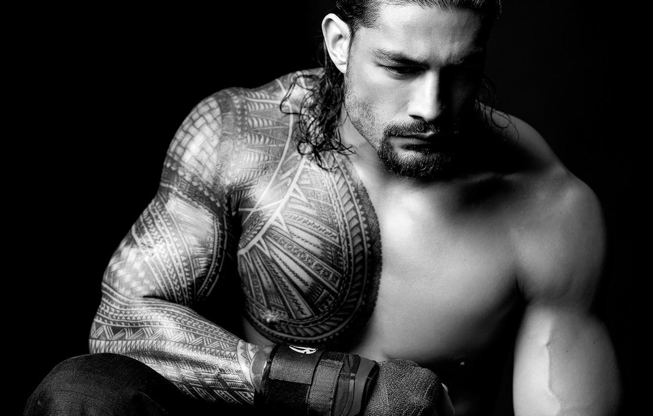 Wallpaper WWE, glove, tattoo, Roman Raines, Roman Reigns, wrestler