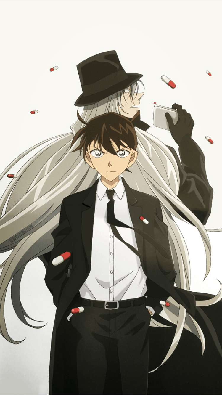 Kudo Shinichi & Gin (Detective Conan). Detective conan