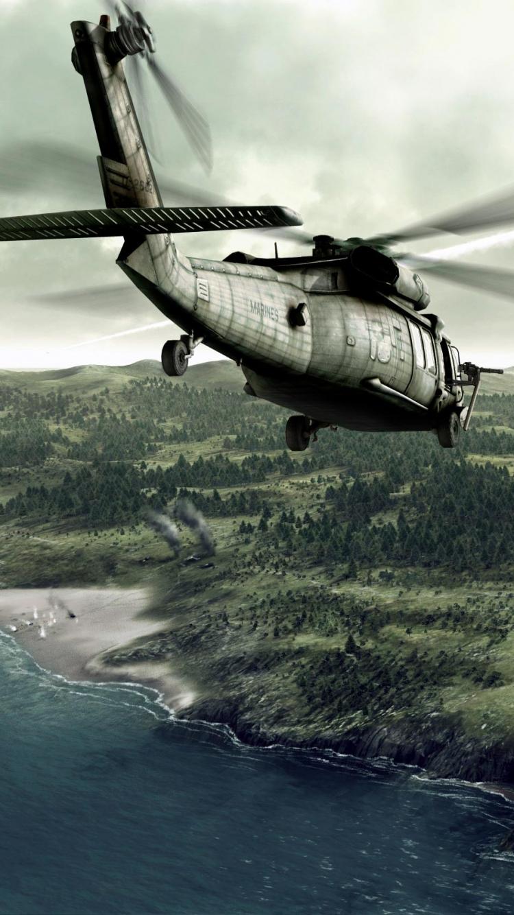 Military Helicopter (750x1334) Wallpaper