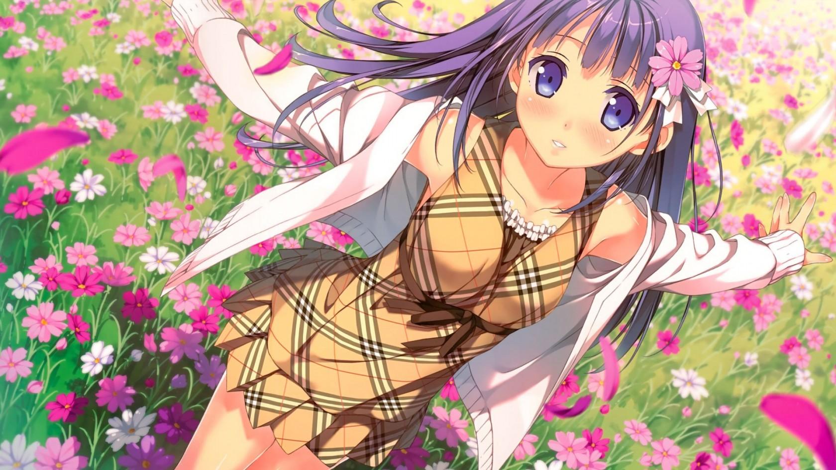 Cute Girl Anime Background