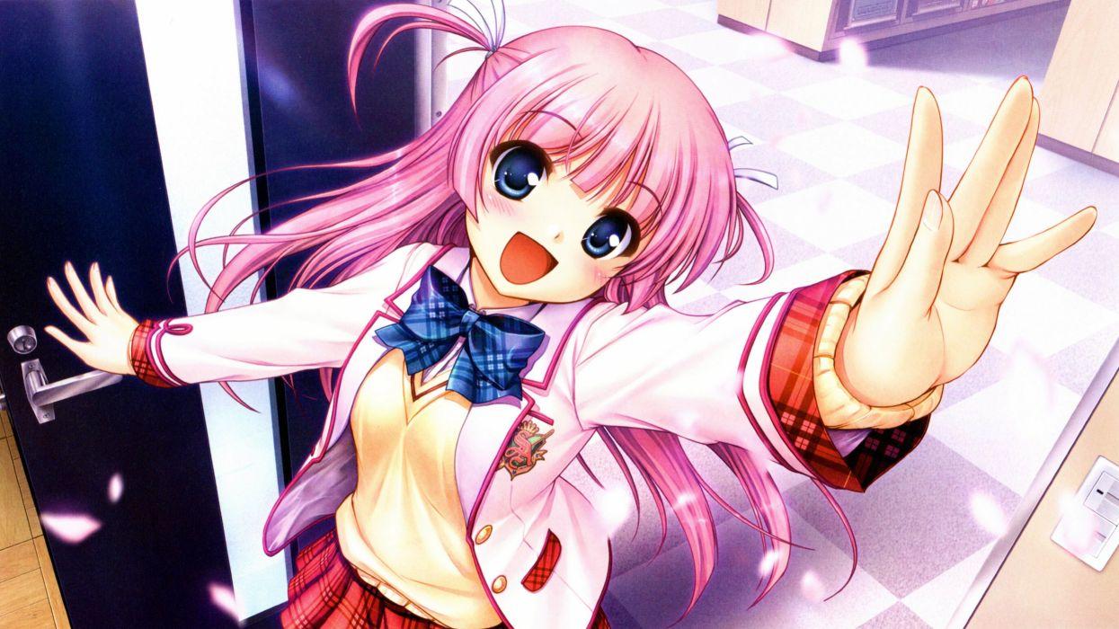 Anime girl beautiful smile happy girls wallpaperx2160