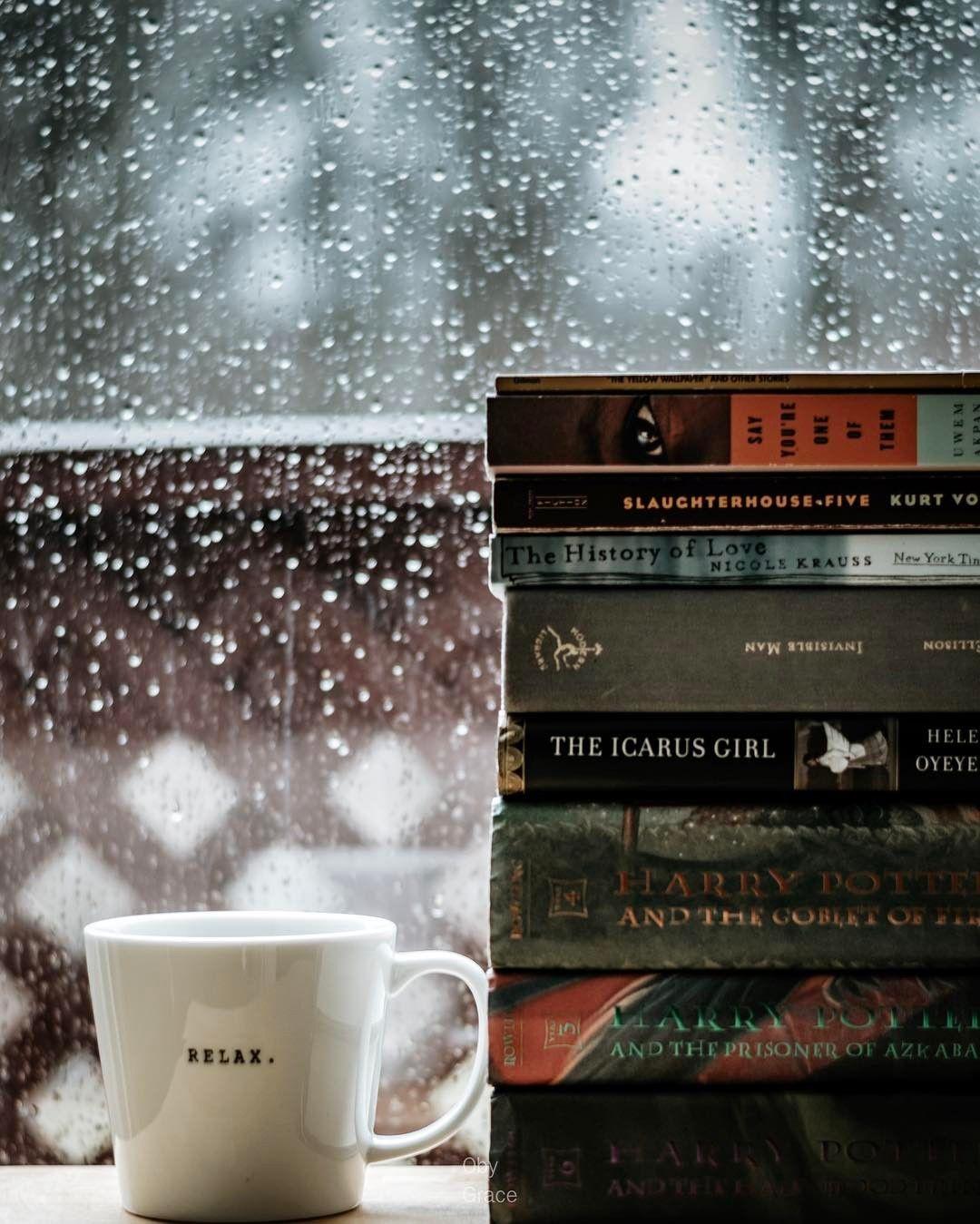Coffee and books and maybe a little rain. Pitter patter
