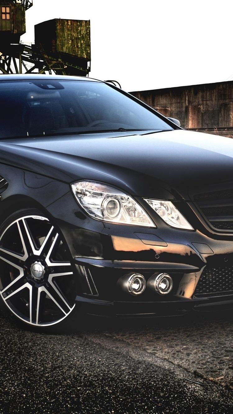 Mercedes Benz E Class Black Auto 750x1334 IPhone 8 7 6 6S