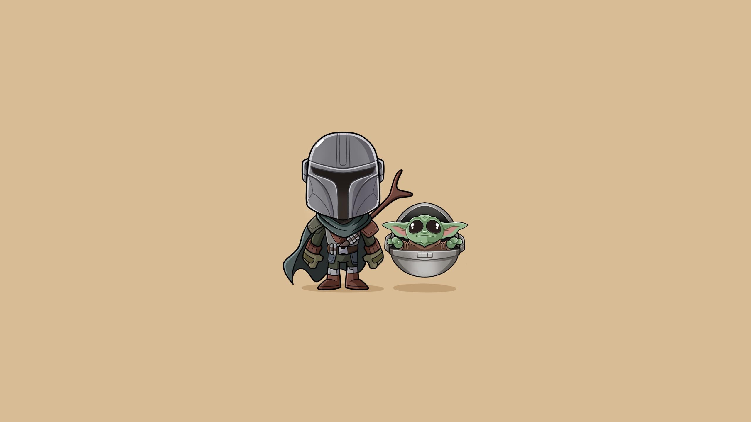 Baby Yoda The Mandalorian Minimalist 1440P Resolution HD 4k Wallpaper, Image, Background, Photo and Picture