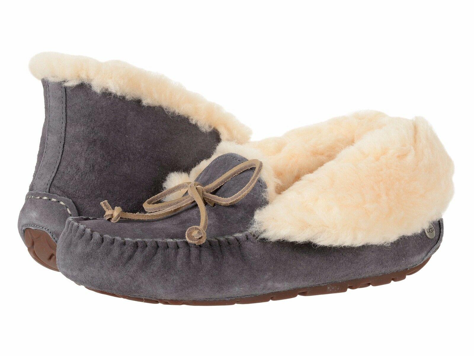 Women's Shoes UGG ALENA Suede Moccasin Slippers 1004806 NIGHTFALL *New*