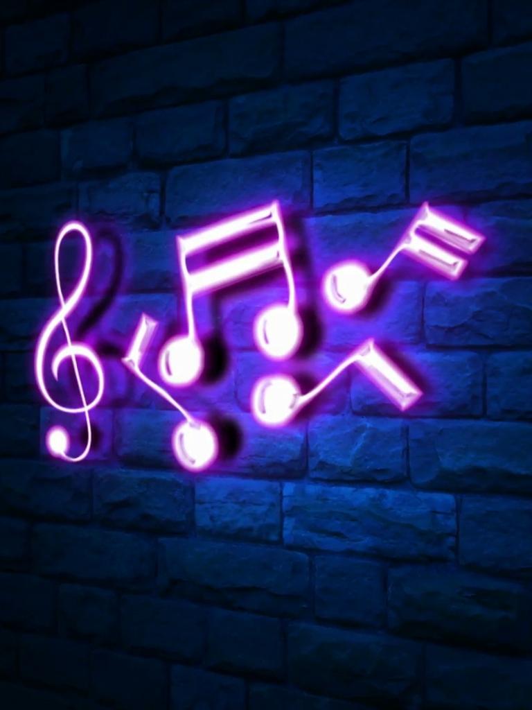Free download Blue Music Notes Wallpaper