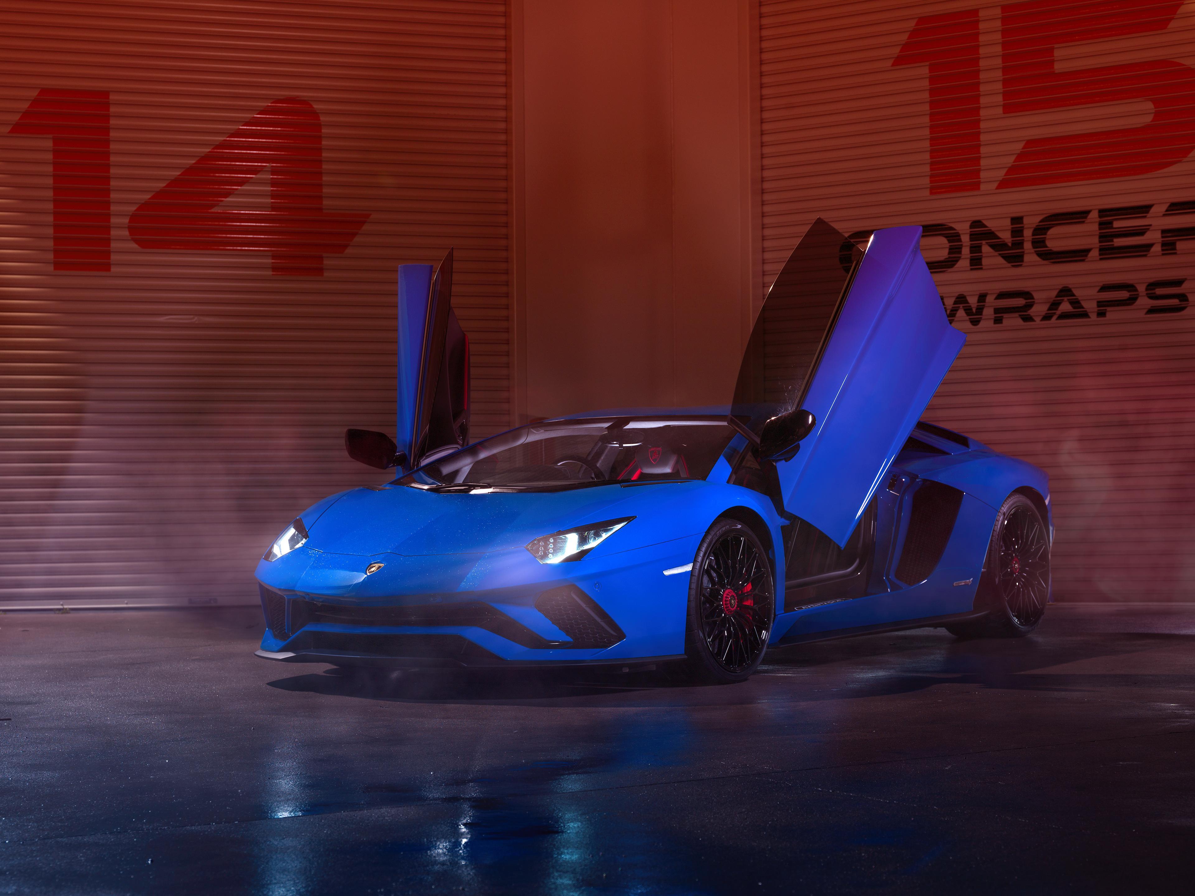 Blue Lamborghini Aventador 4k HD Cars, 4k Wallpaper