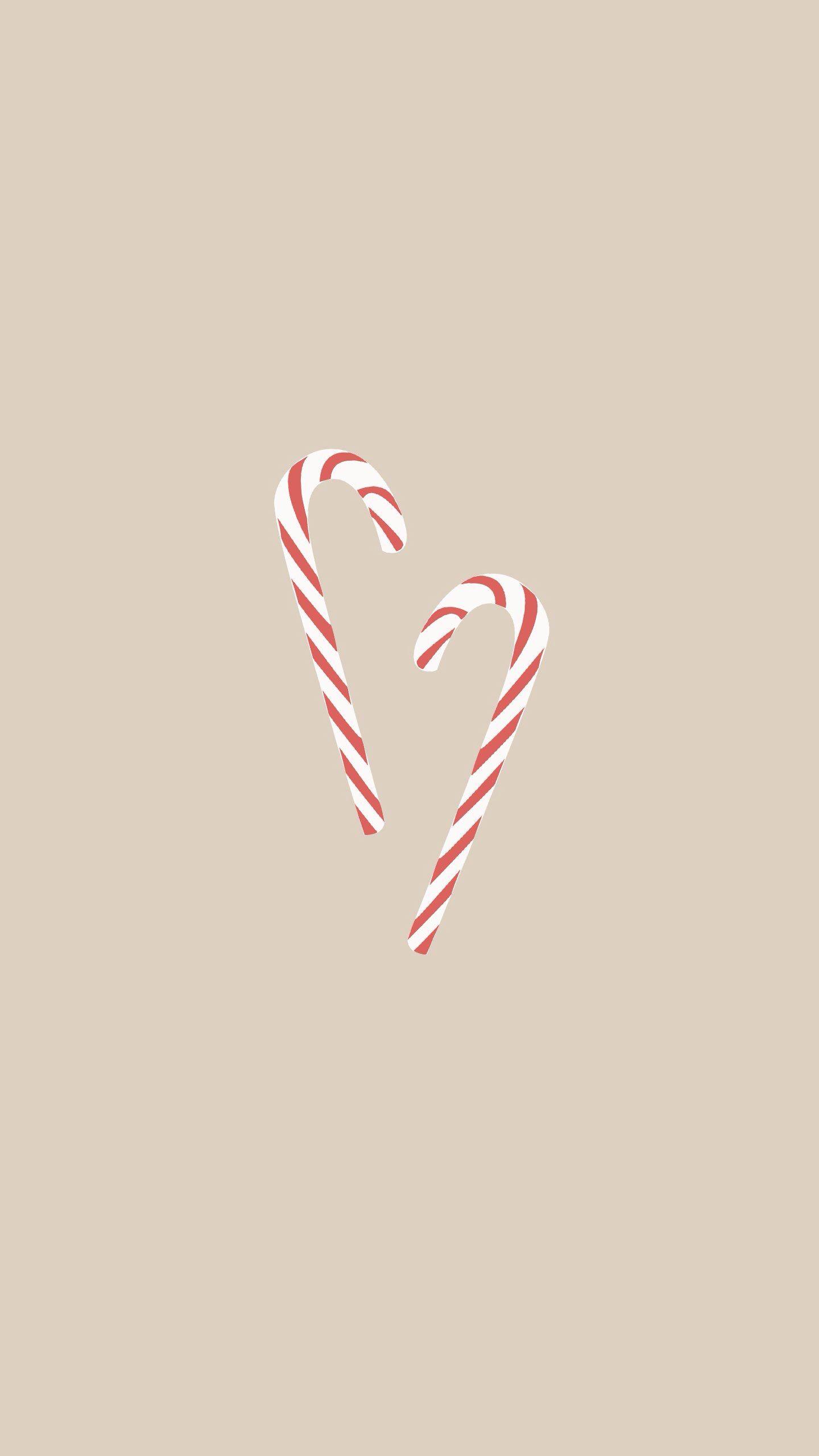 Christmas Wallpaper Simple Candy Canes