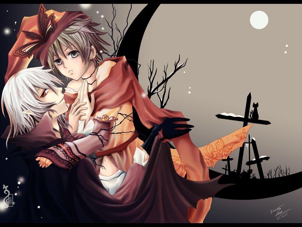 anime girls, Halloween, Yaoi HD Wallpaper / Desktop