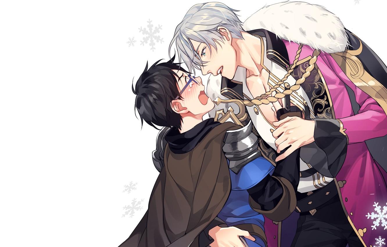 ice, Viktor Nikiforov, Yuri Katsuki .anime.goodfon.com