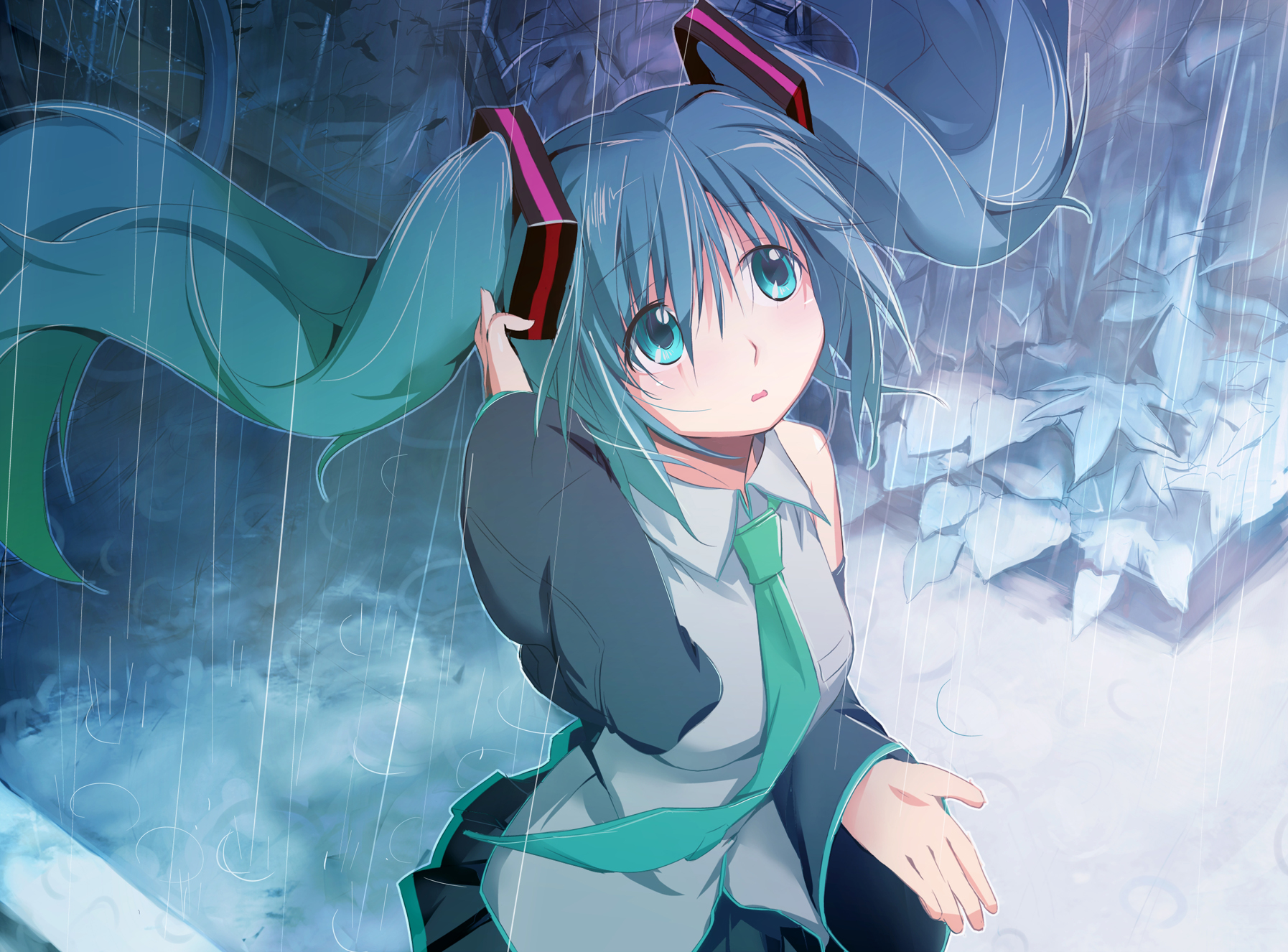 Anime Girl In Rain Wallpaperx1326