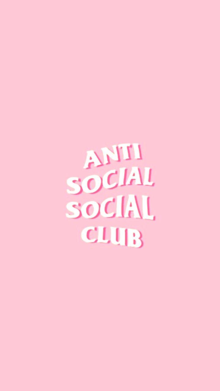 filler anti social social club assc background. Pink