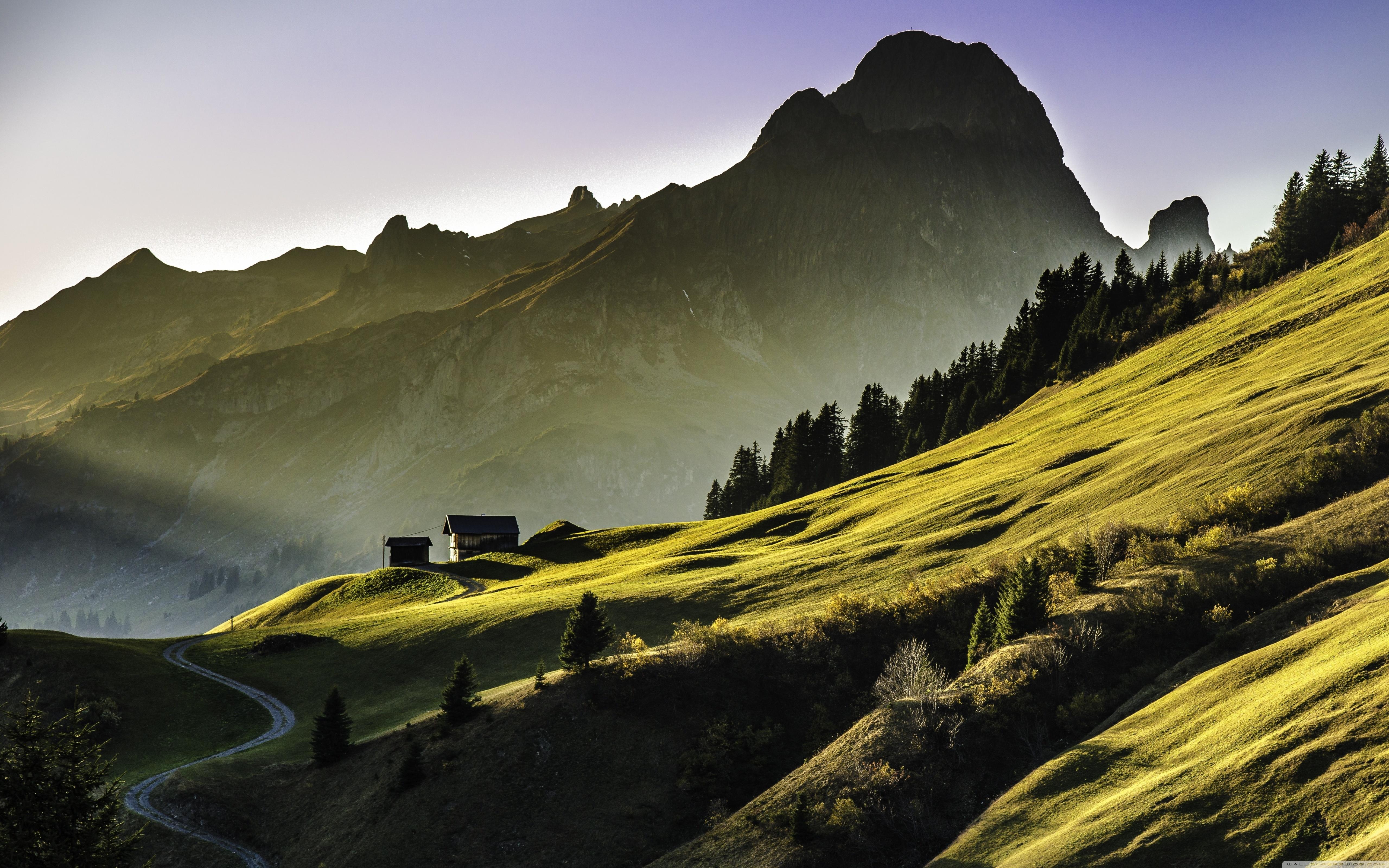 High Alpine Landscape Ultra HD Desktop Background Wallpaper