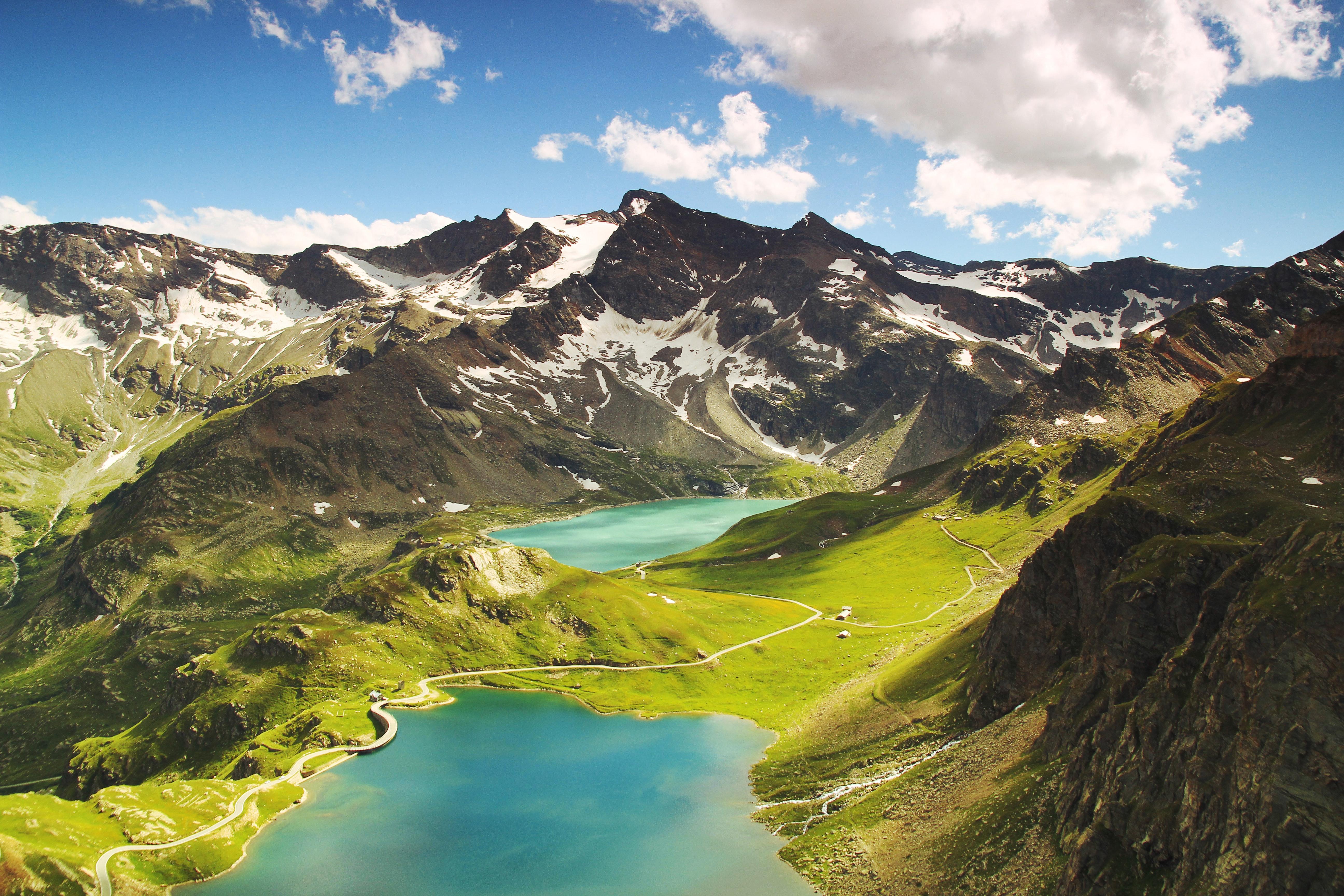 Aerial View of Mountain and Body of Water · Free