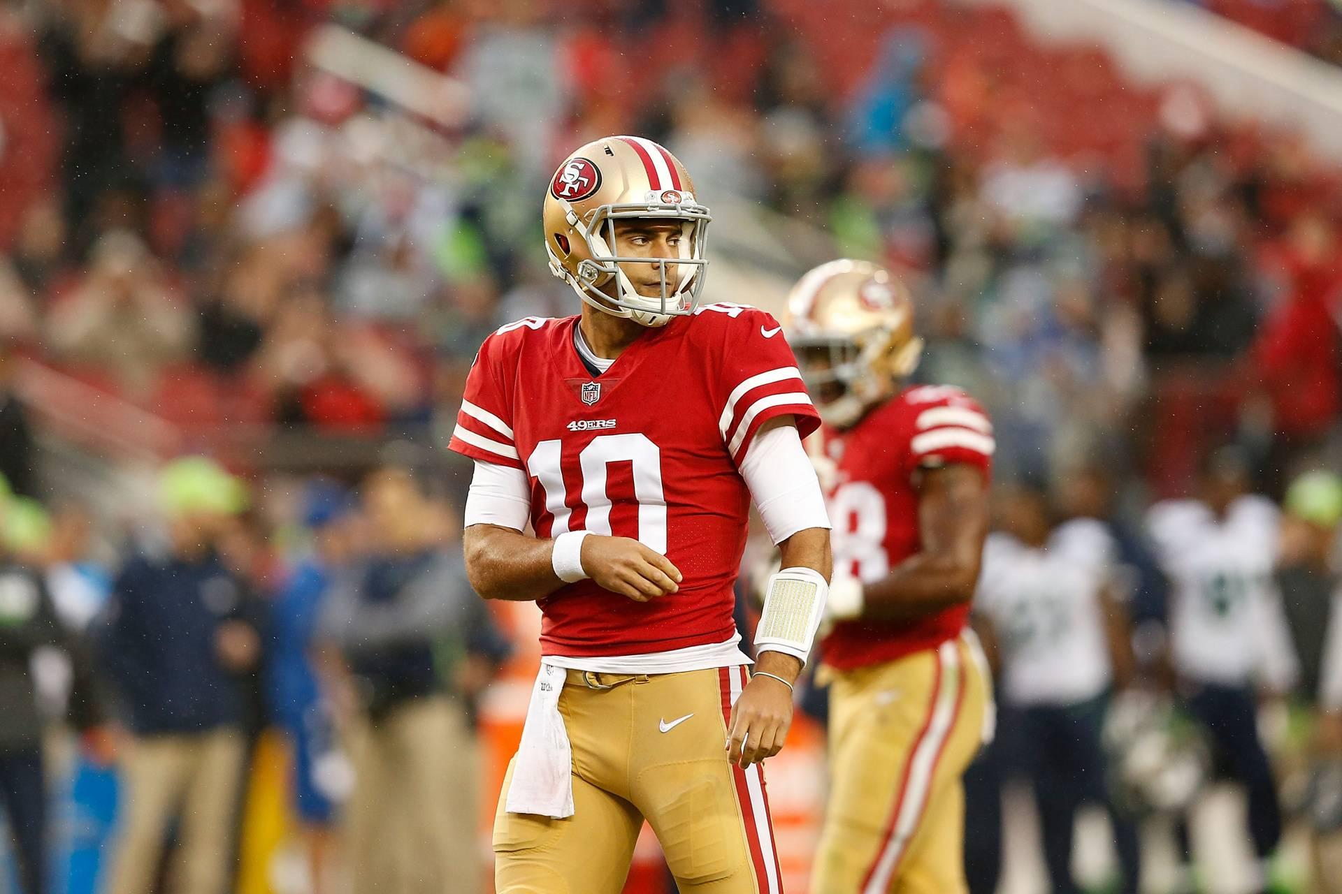 Download Smiling Jimmy Garoppolo 49ers iPhone Wallpaper